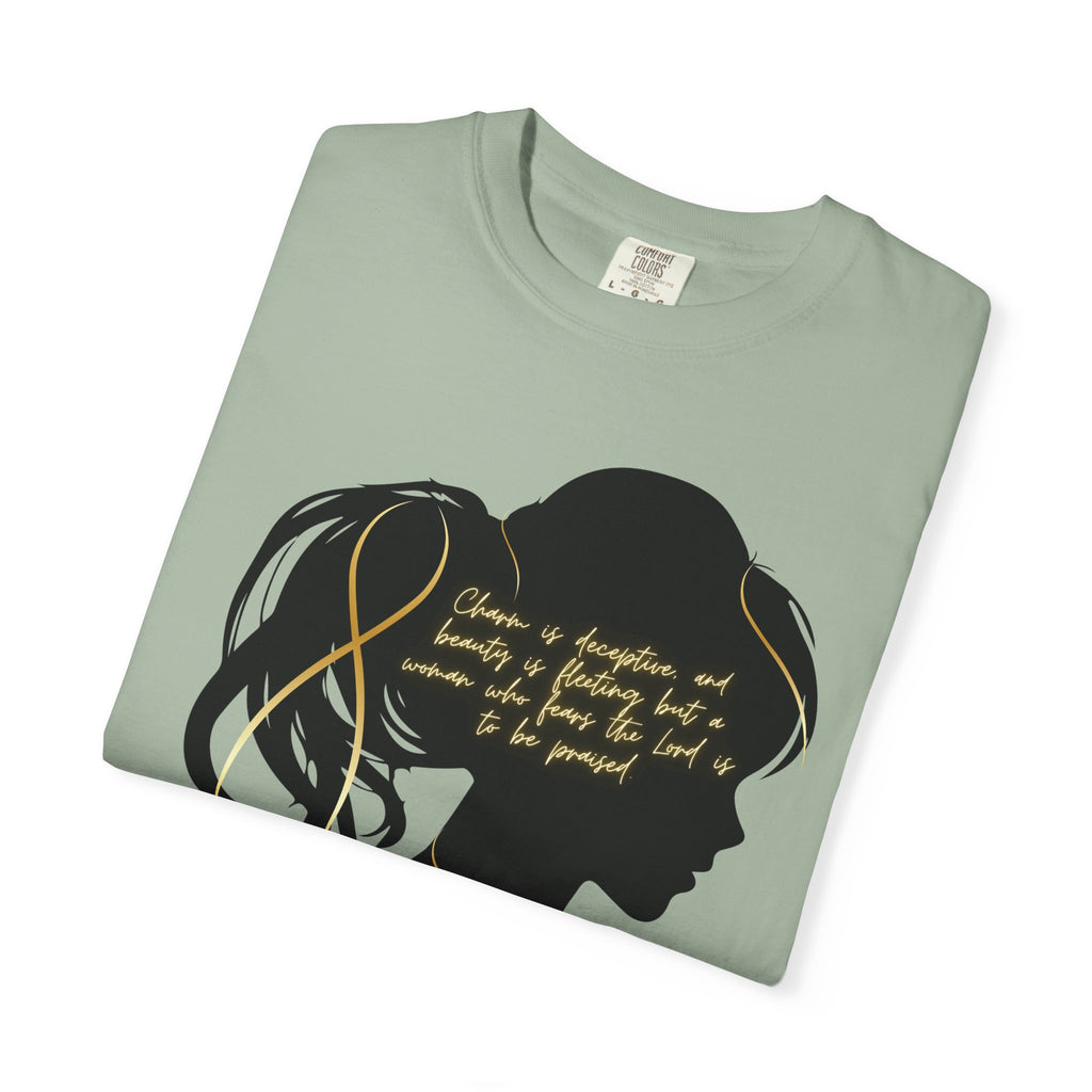 Proverbs 31:30 Gold Heart- T-Shirt