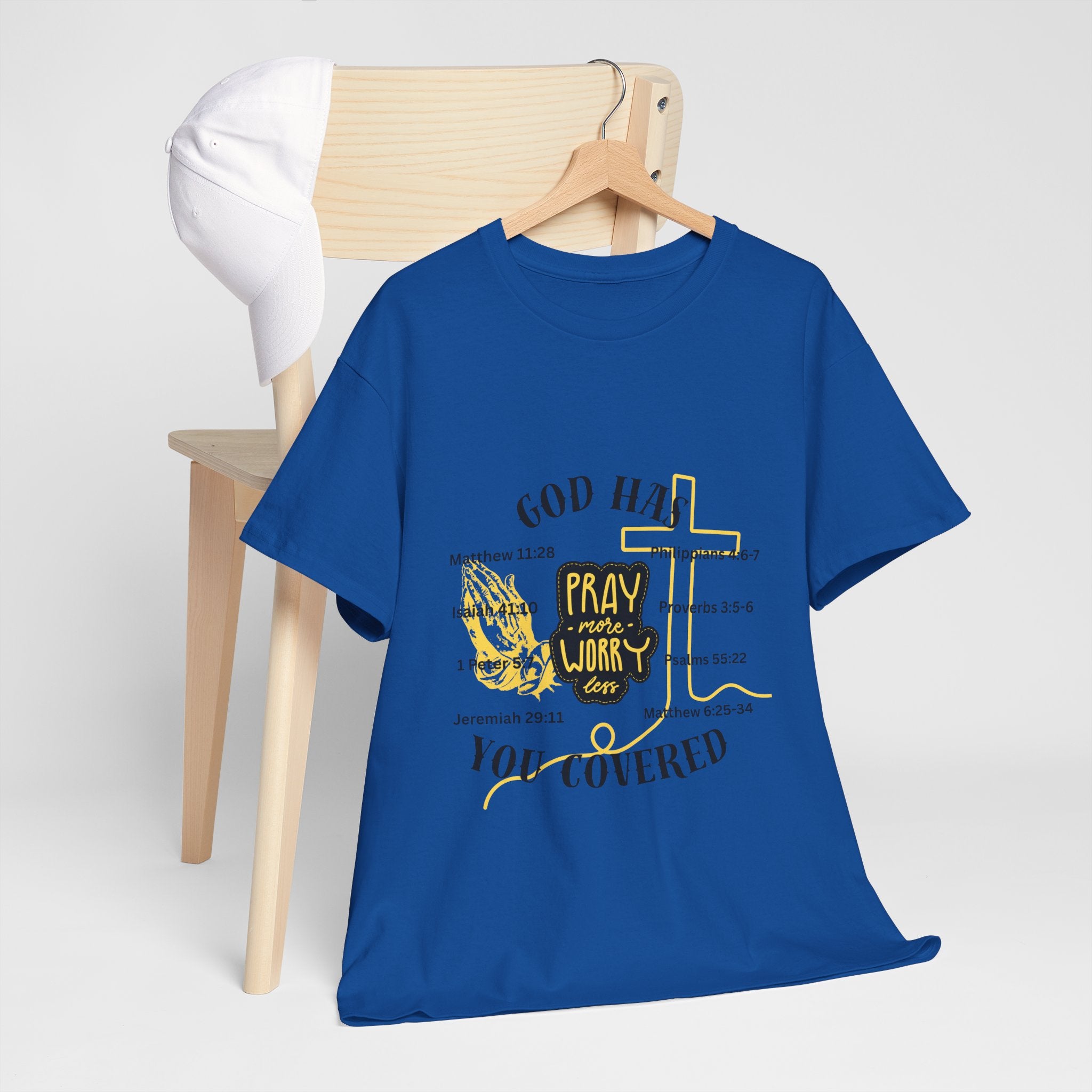 “Pray More, Worry Less” — T-Shirt