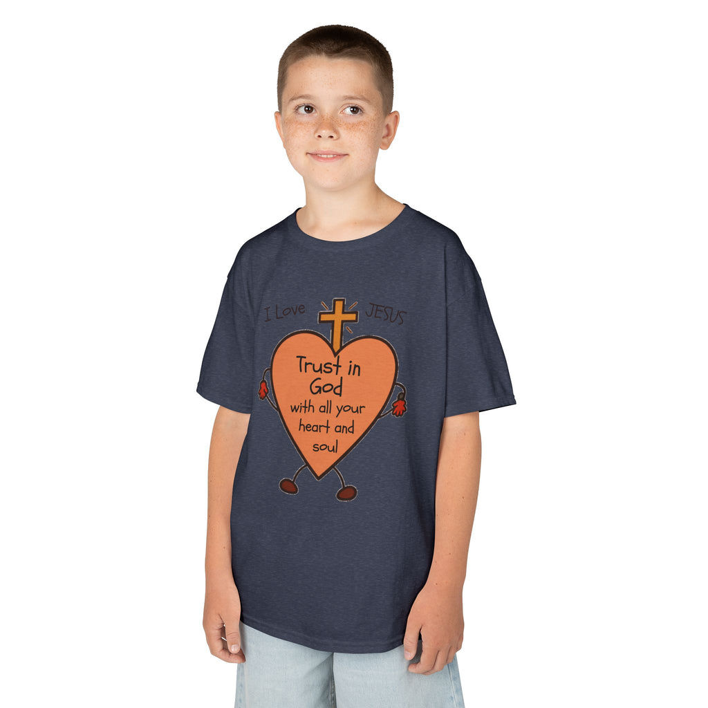 "Trust In God With Your Heart and Soul" - Kids Tee