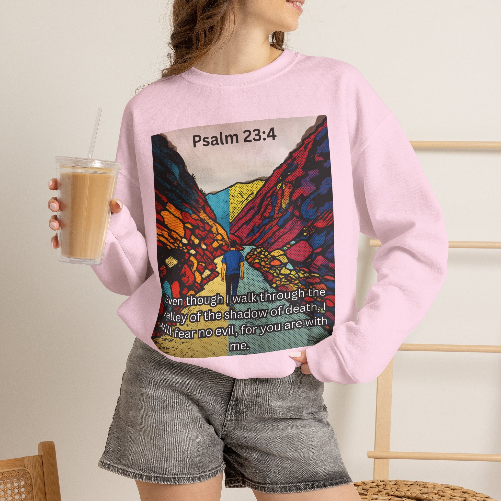 Psalm 23:4 — Crewneck Sweatshirt