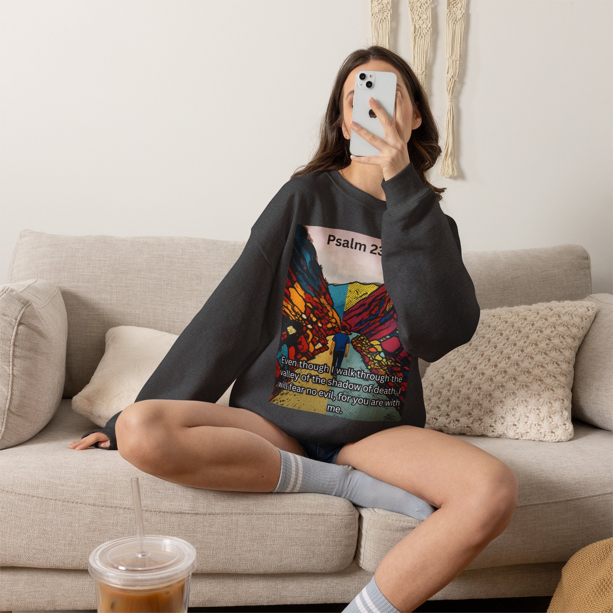 Psalm 23:4 — Crewneck Sweatshirt