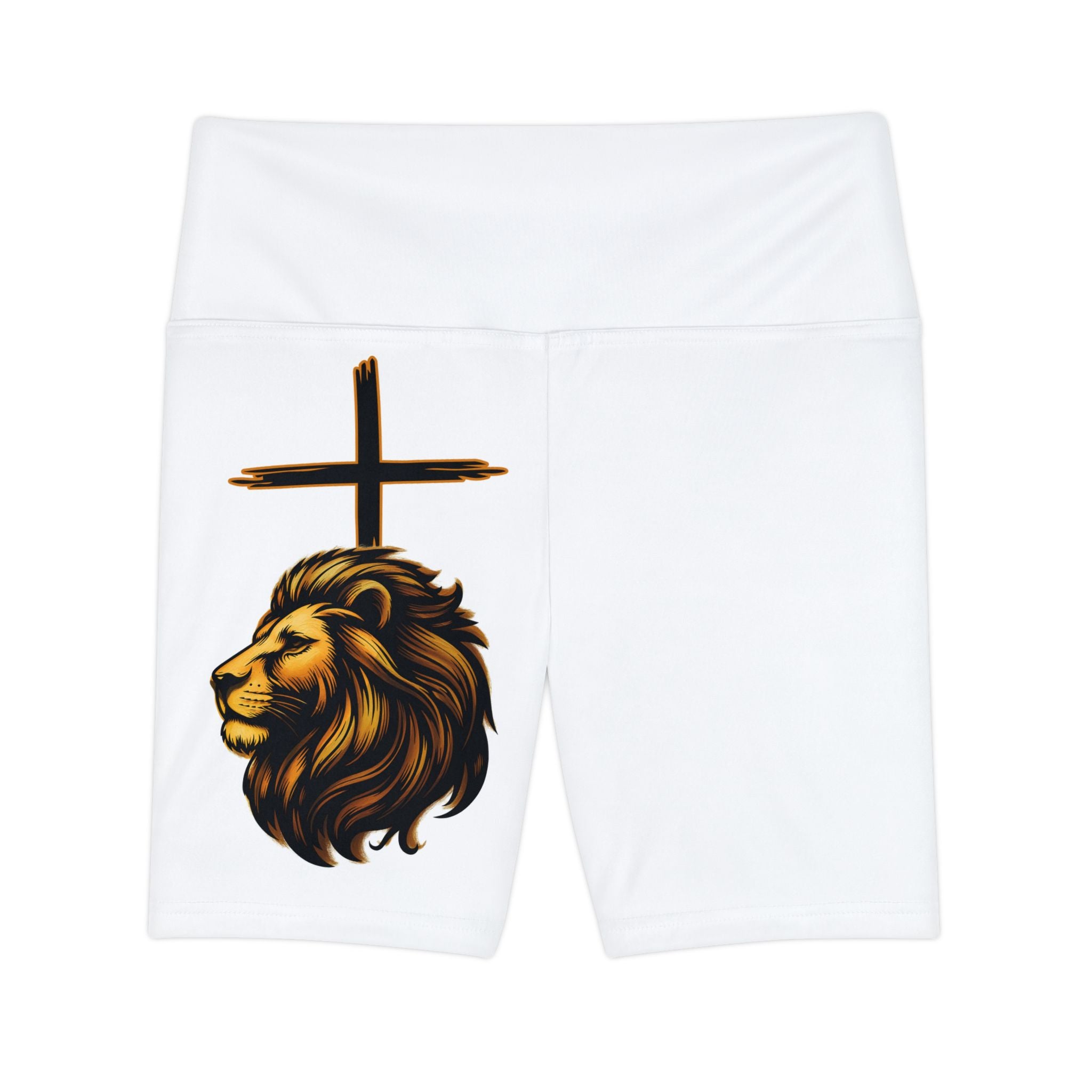 'Lion & Cross' — Women's Workout Shorts