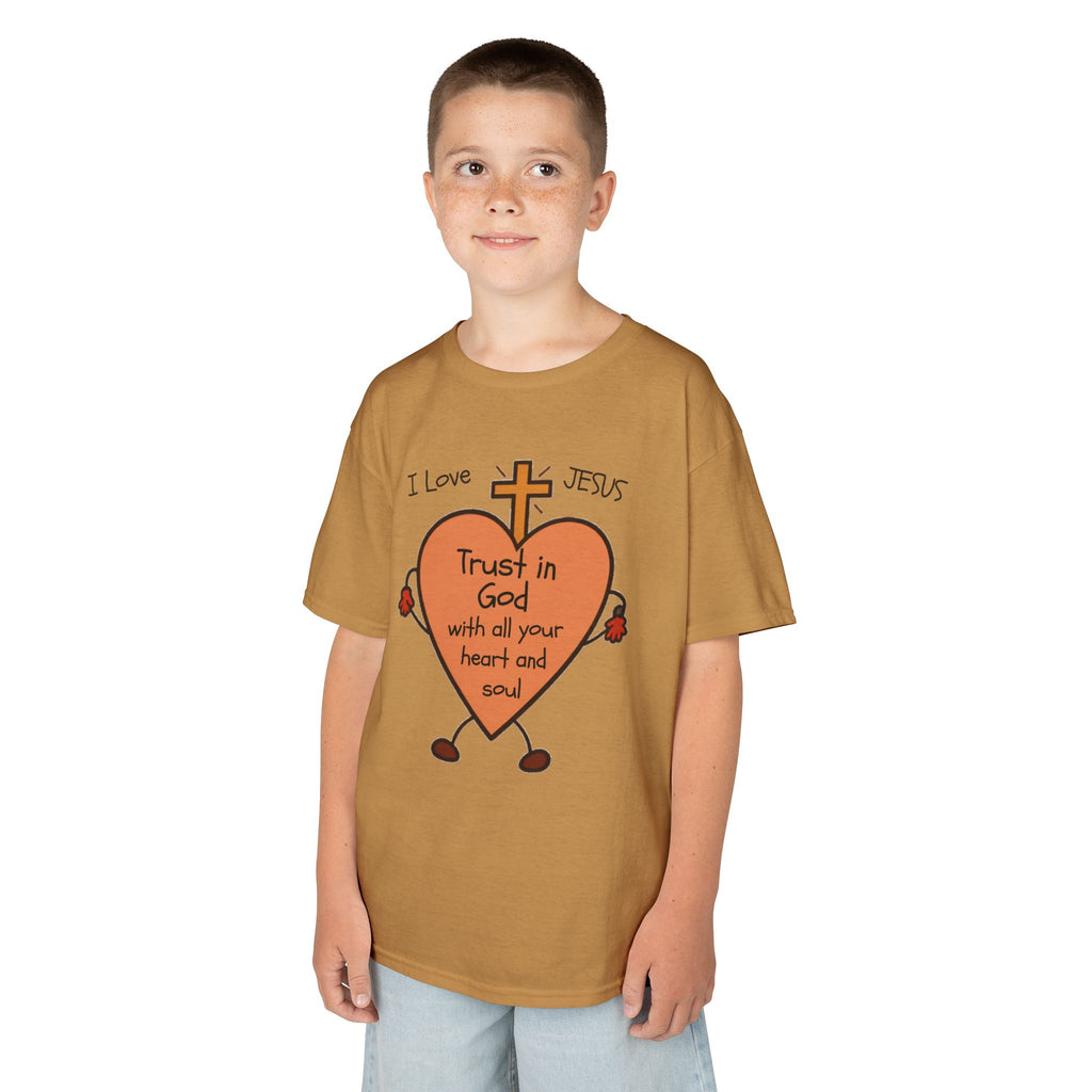 "Trust In God With Your Heart and Soul" - Kids Tee