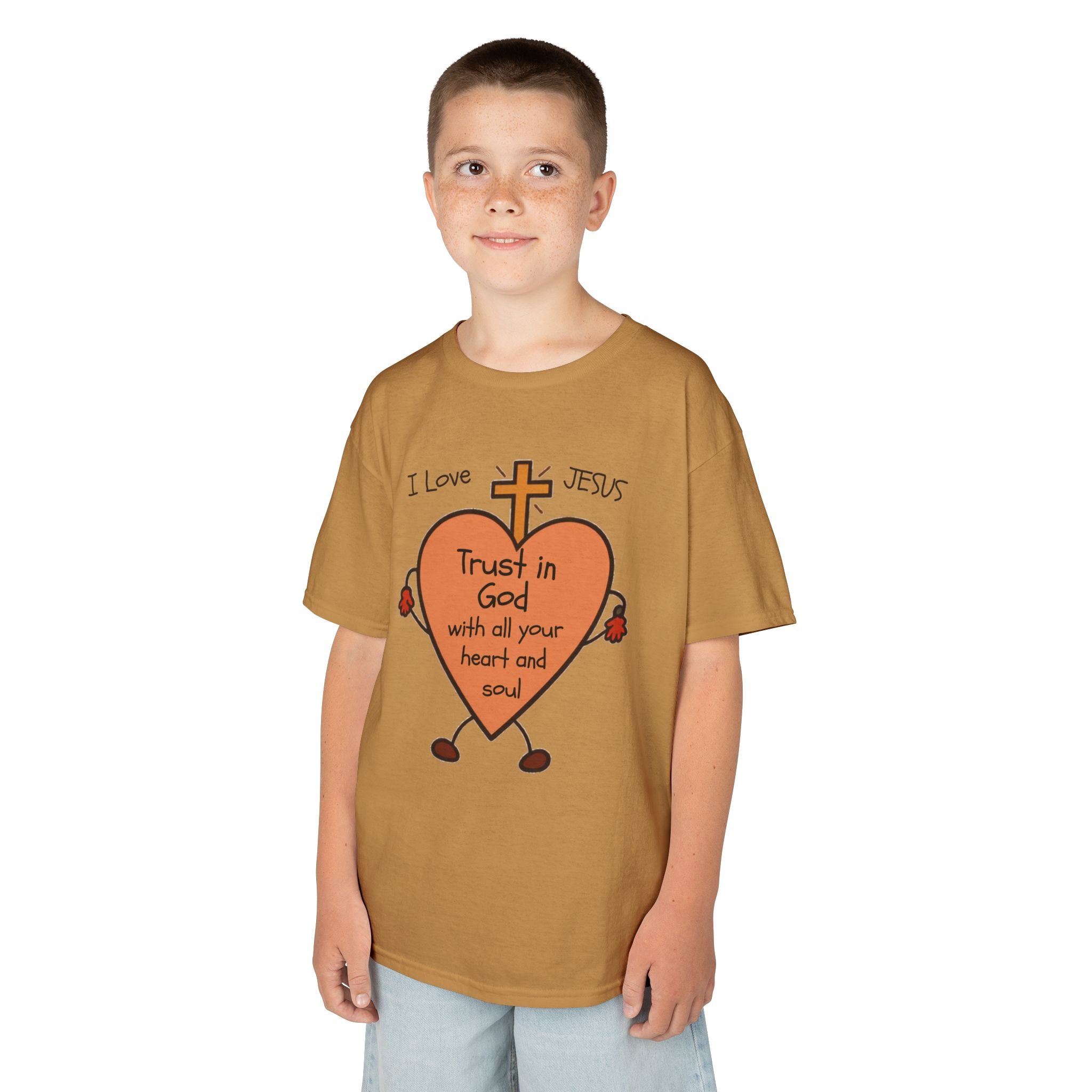 "Trust In God With Your Heart and Soul" - Kids Tee