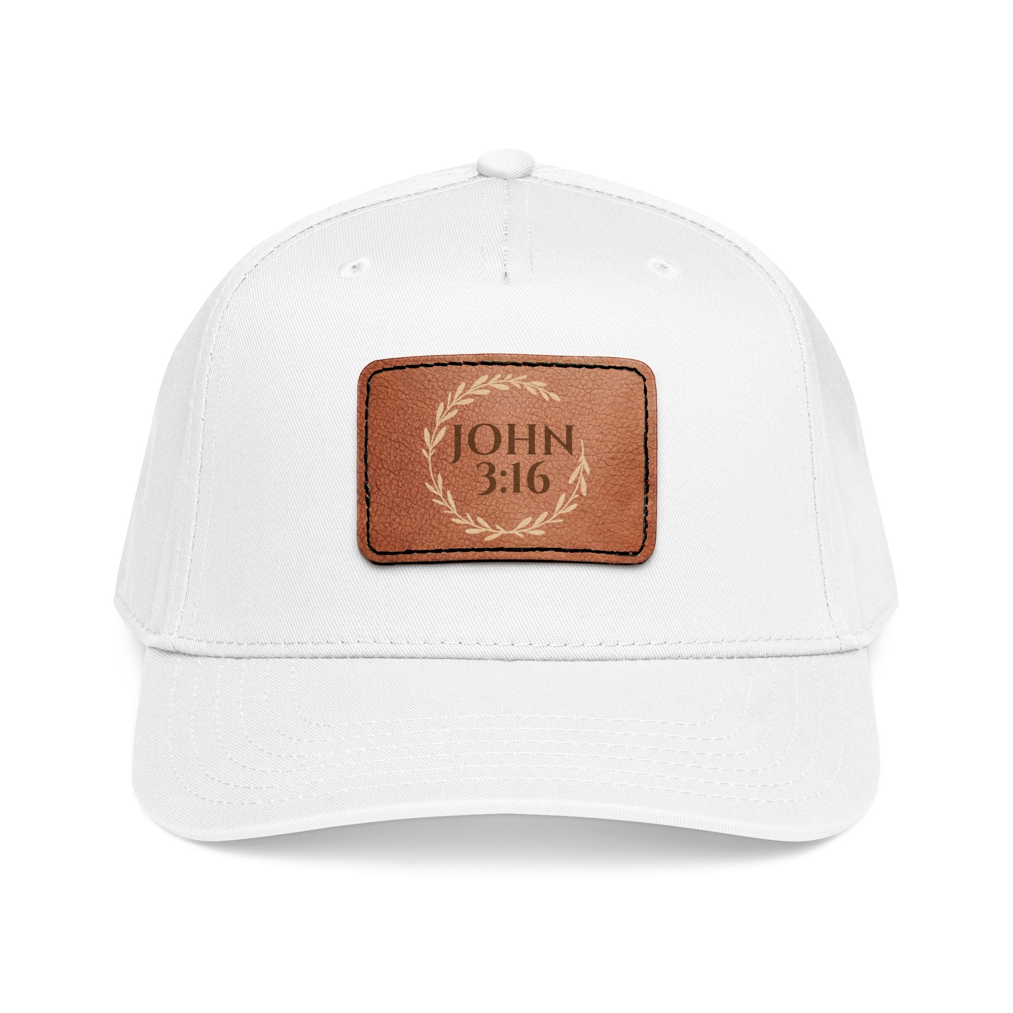 John 3:16 Leather Patch Baseball Cap