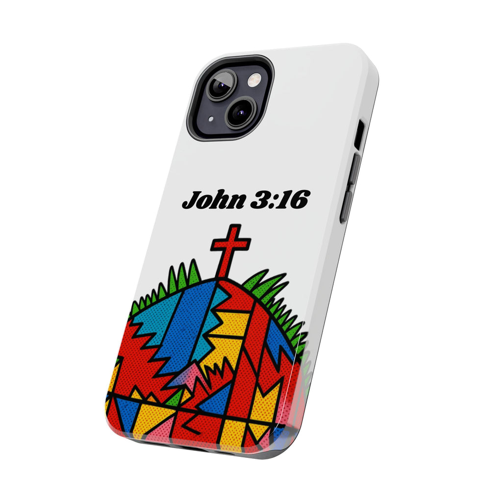 John 3:16 Christian Phone Case — Tough Religious Bible Verse Design