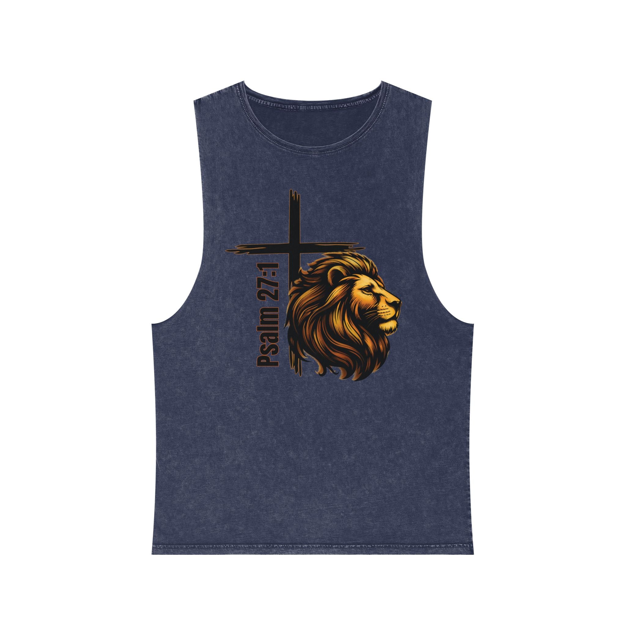 Psalm 27:1: "Whom Shall I Fear?" — Stonewash Tank Top
