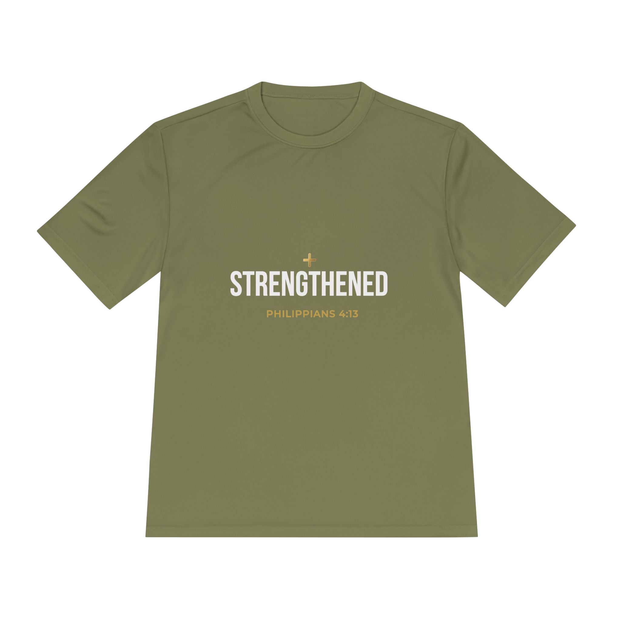 Philippians 4:13: 'Strengthen' Moisture-Wicking Tee