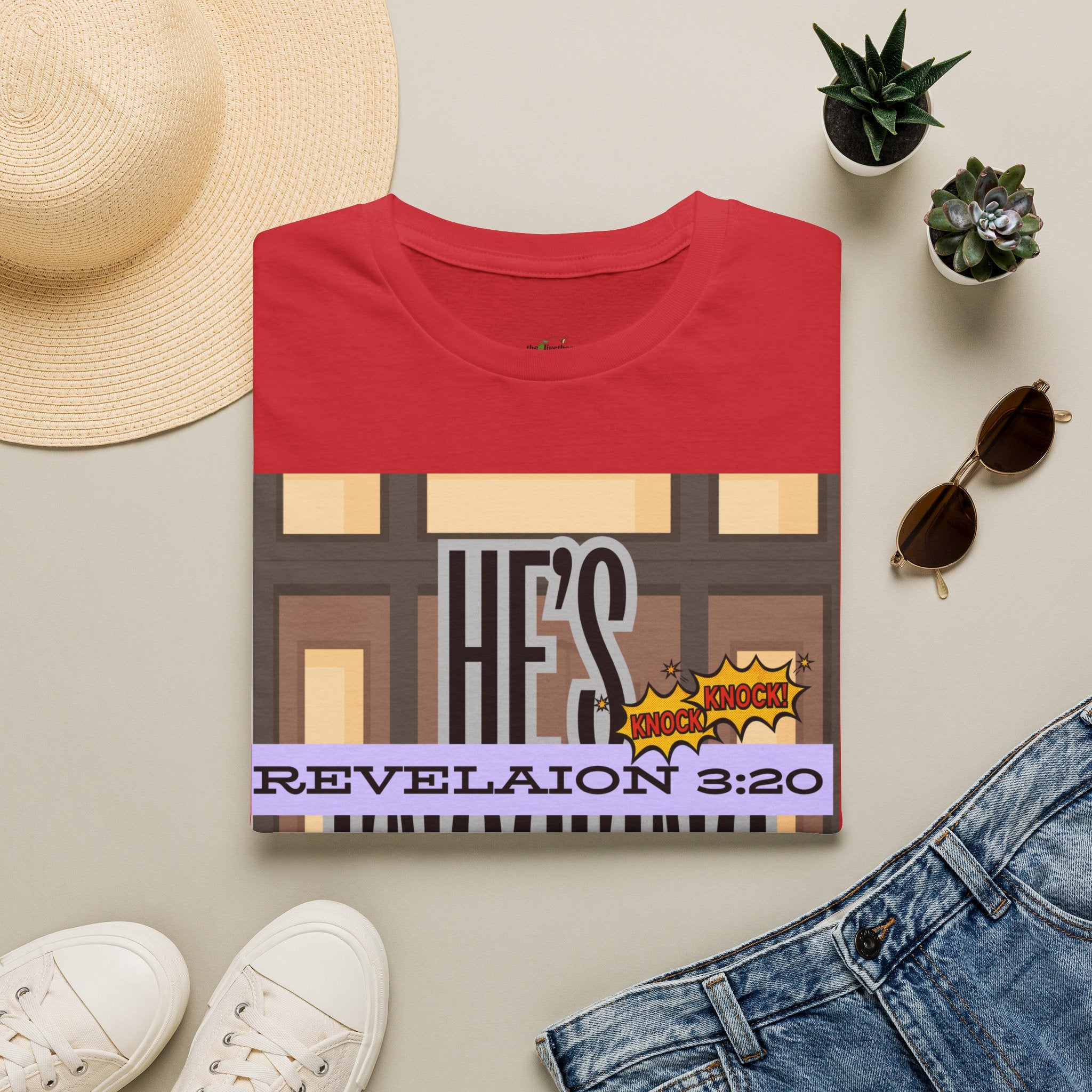 “He’s Knocking” Revelation 3:20 — Graphic T‑Shirt