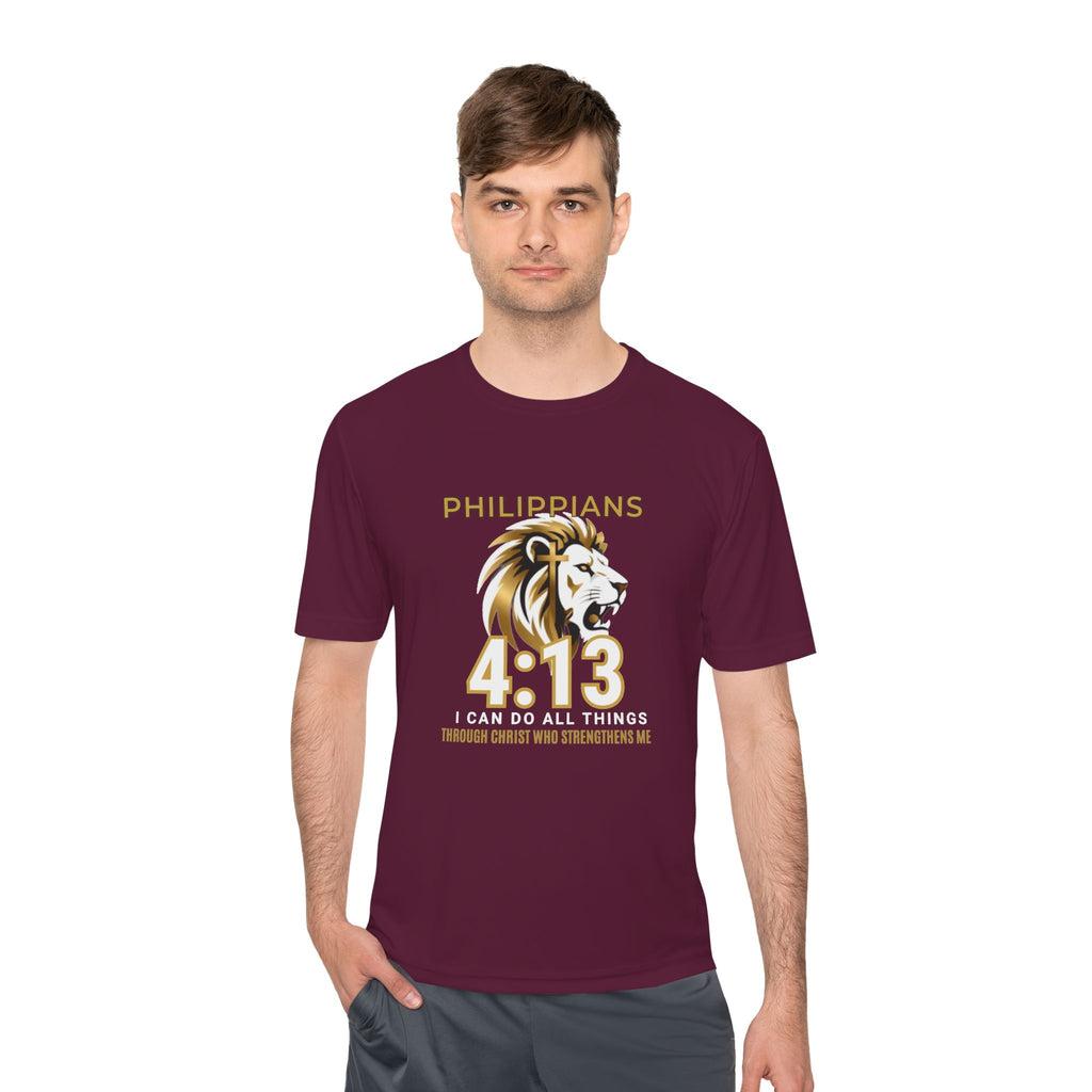 Philippians 4:13: "I Can Do All Things" — Moisture Wicking T-Shirt