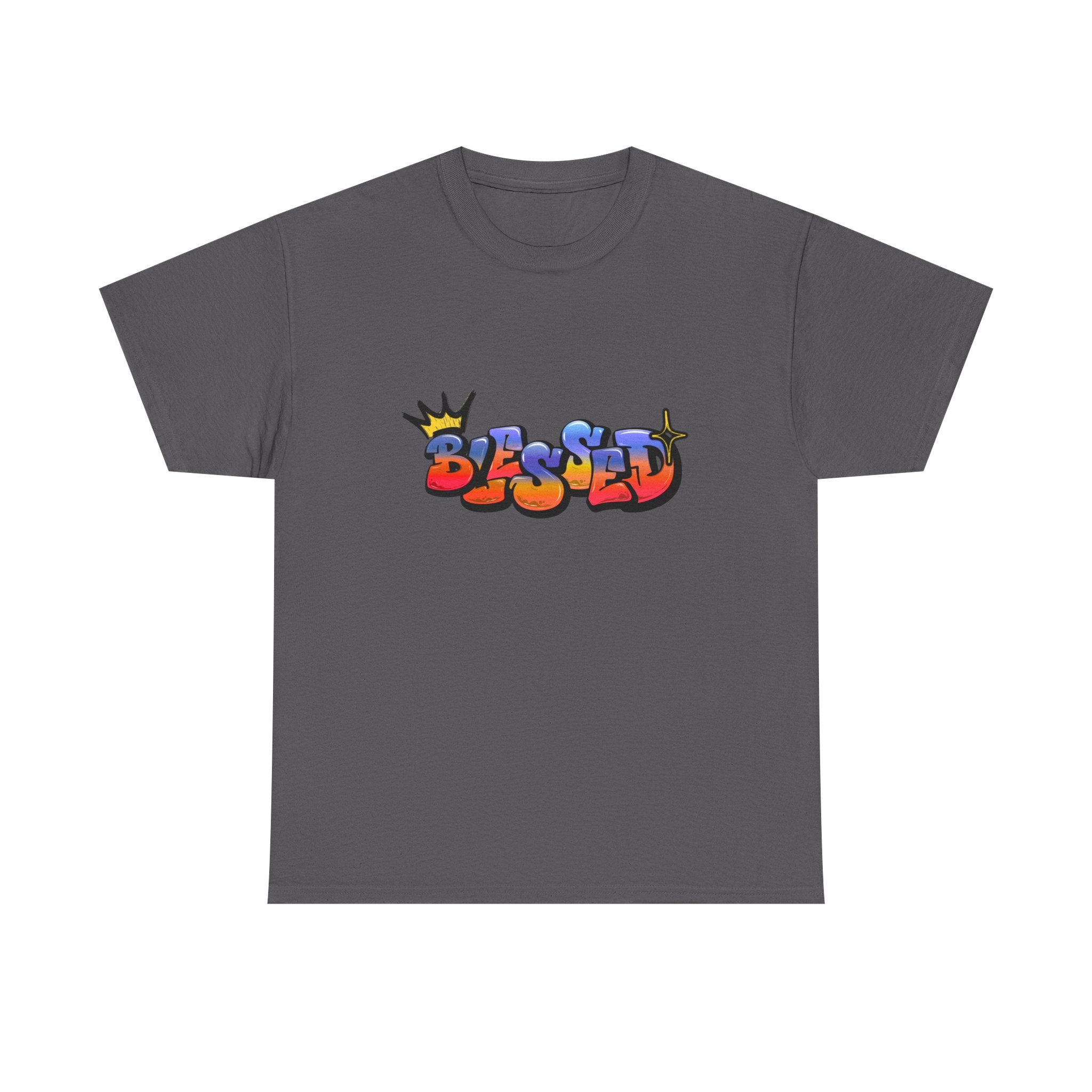 'Blessed' Crown Graffiti Tee