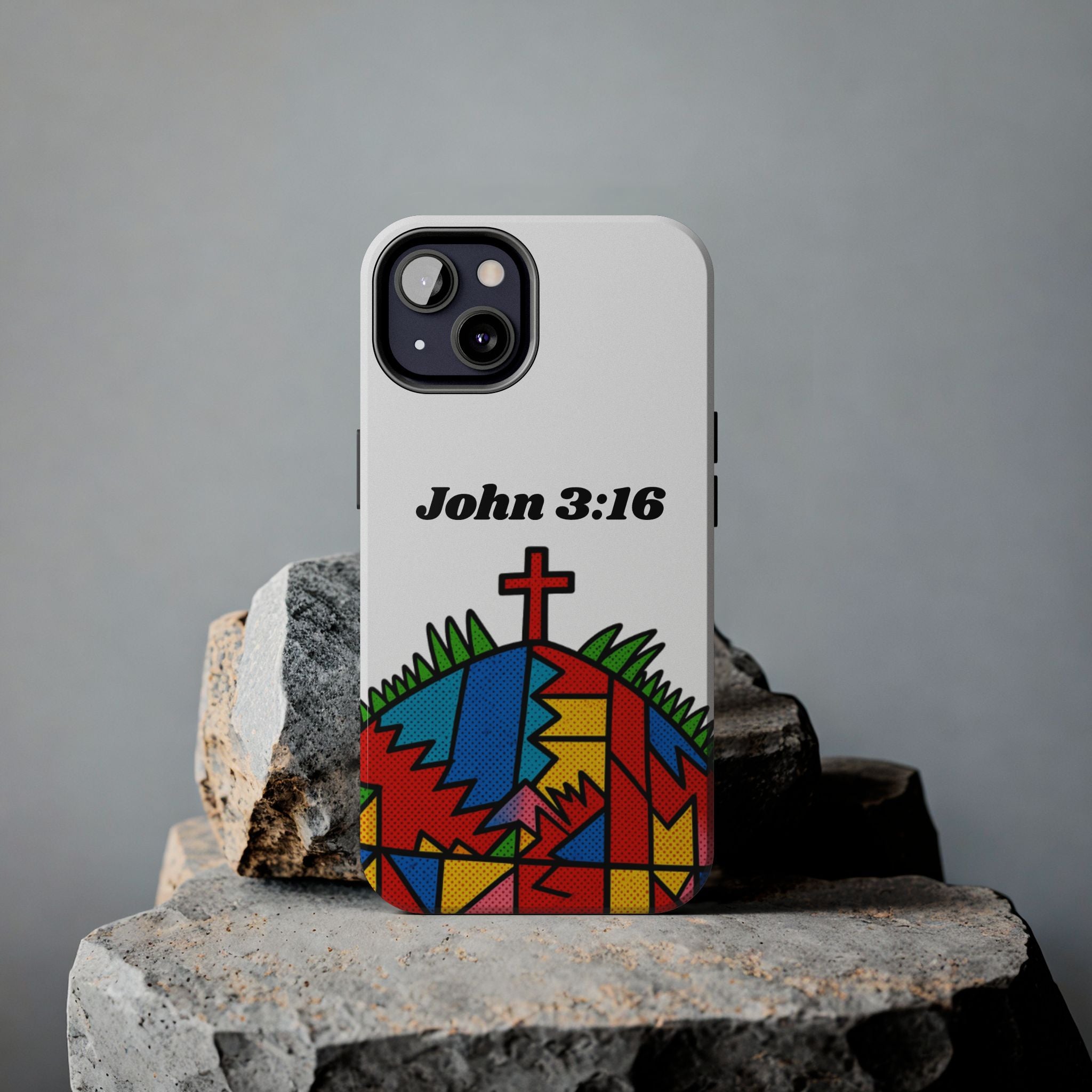 John 3:16 Christian Phone Case — Tough Religious Bible Verse Design