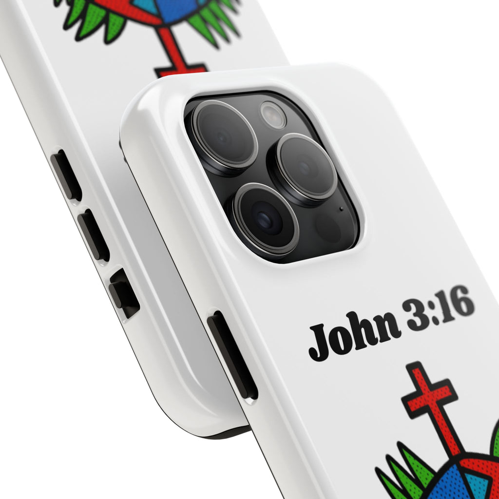 John 3:16 Christian Phone Case — Tough Religious Bible Verse Design