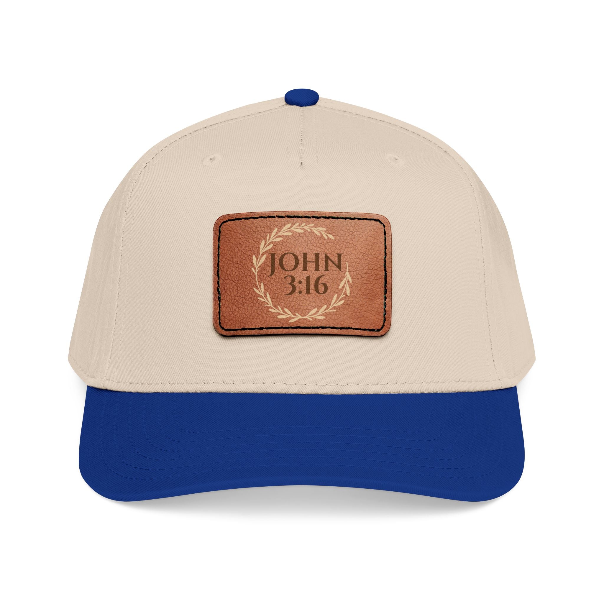 John 3:16 Leather Patch Baseball Cap