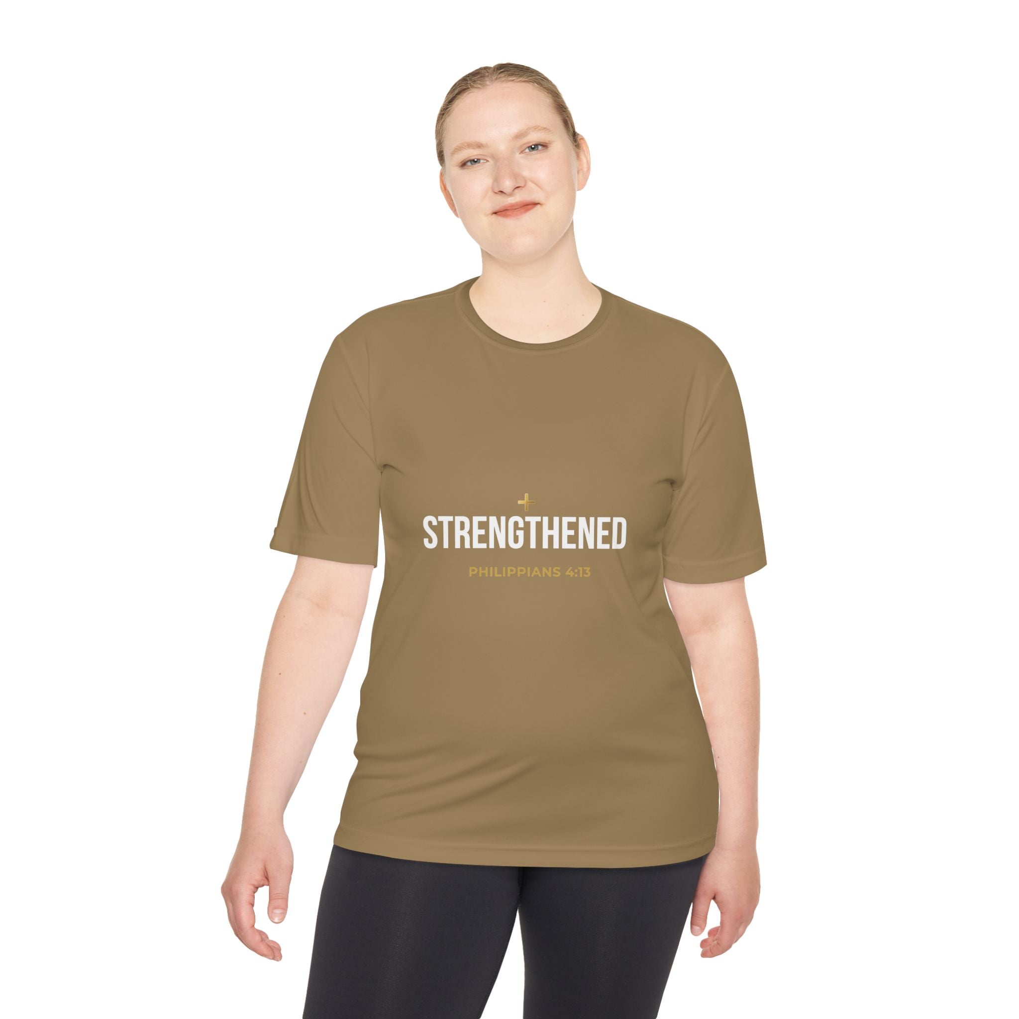 Philippians 4:13: 'Strengthen' Moisture-Wicking Tee