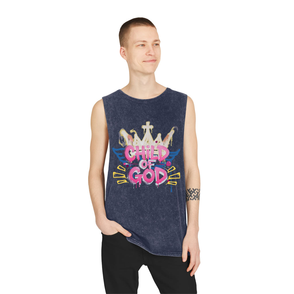 'Child of God' Stonewash Tank Top