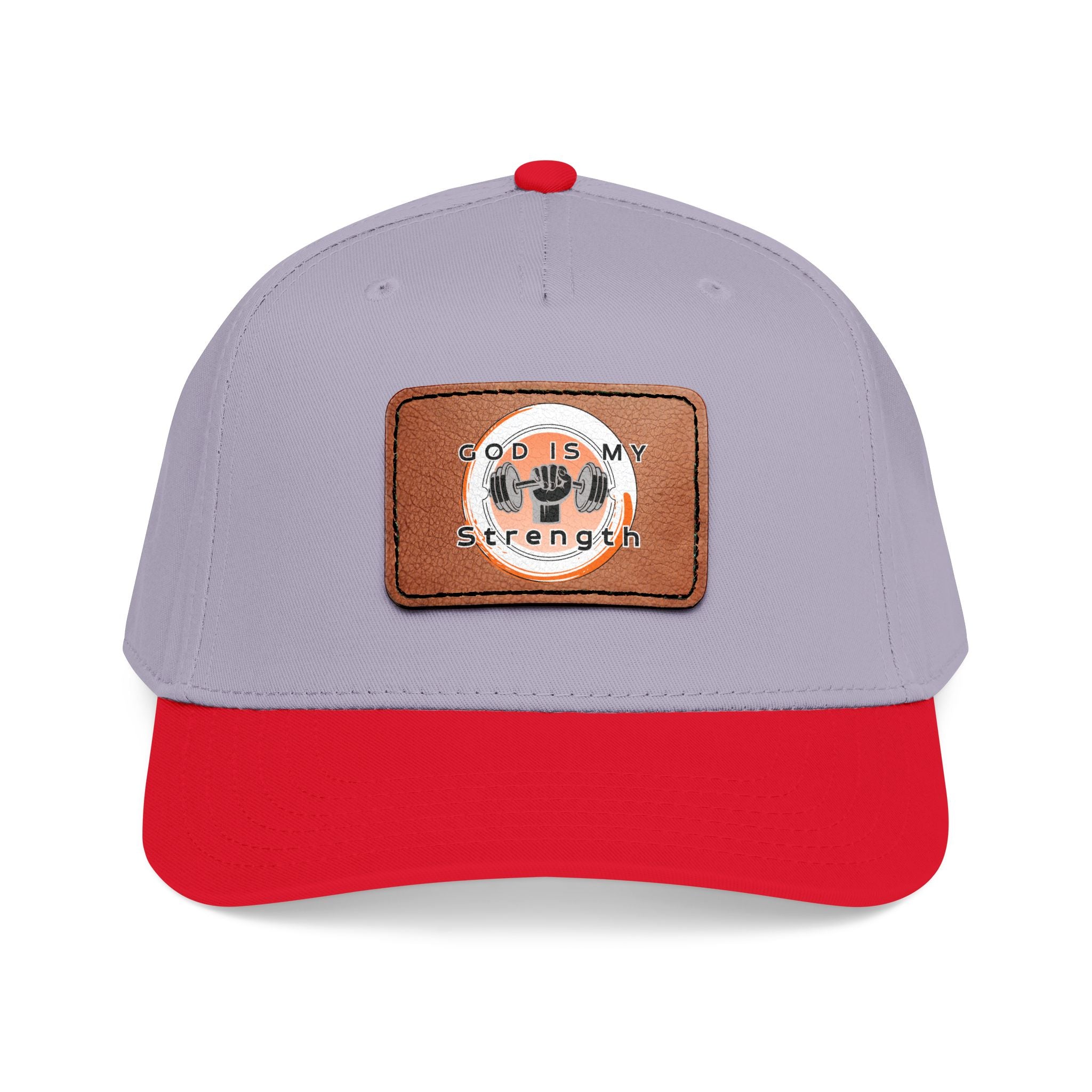 "God Is My Strength" Leather Patch Baseball Cap