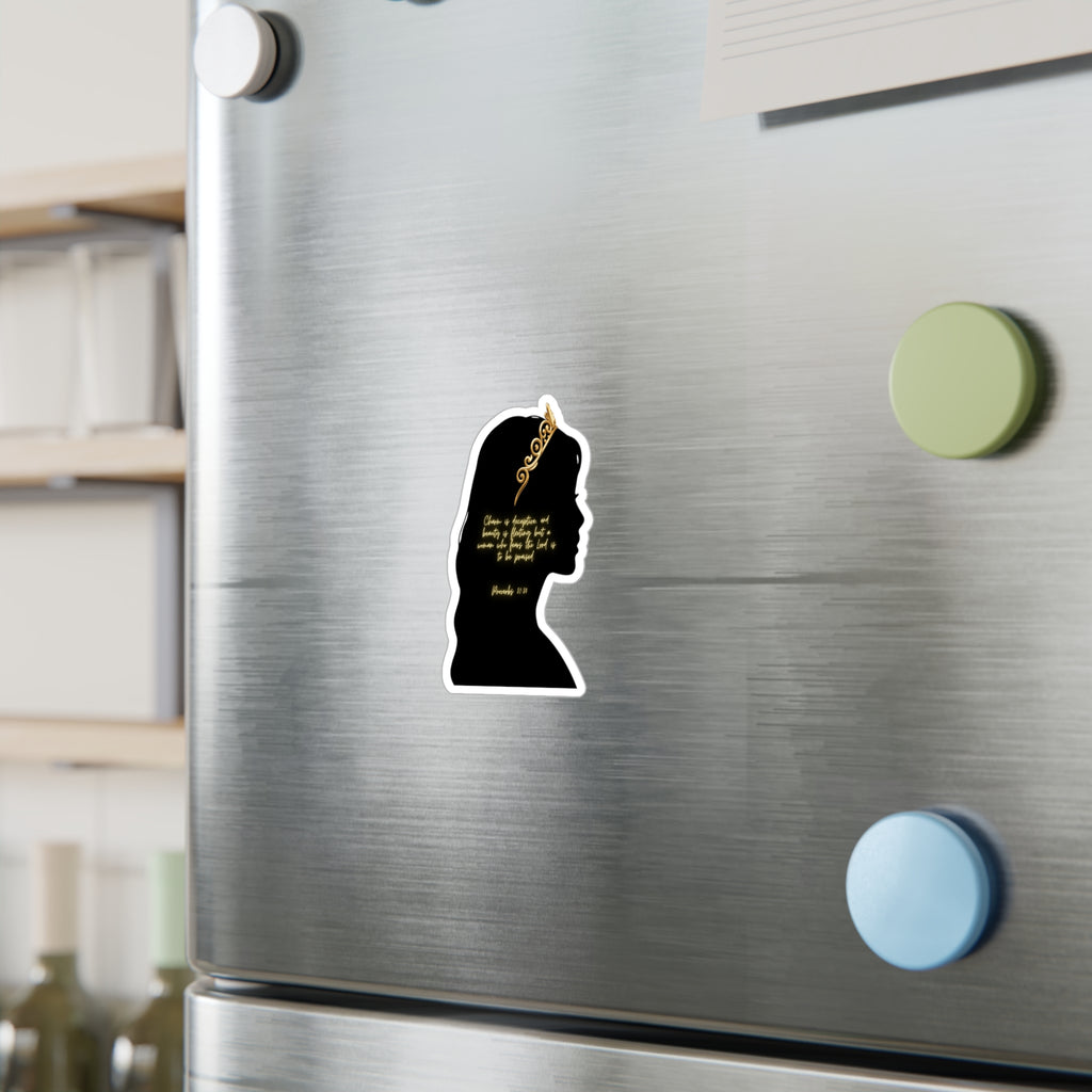 Proverbs 31:30: Gold Crown— Sticker