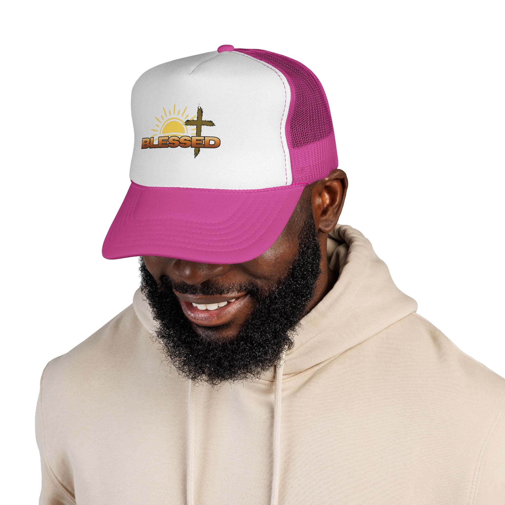 'Blessed' Sunrise Bold Trucker Cap