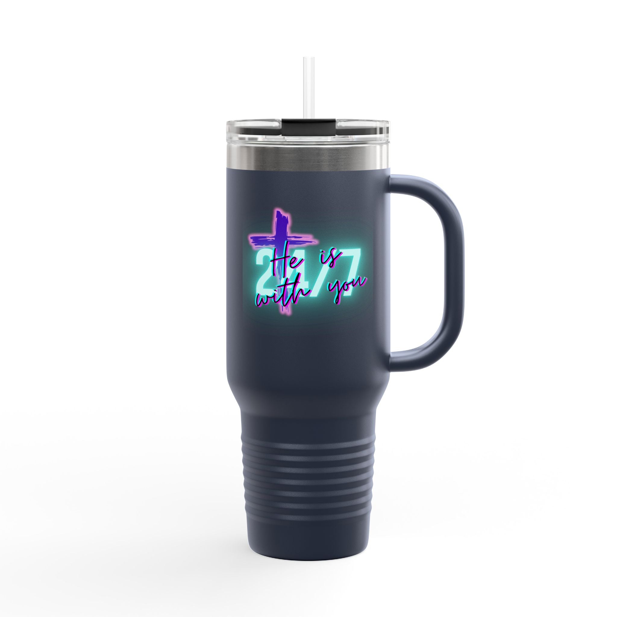 'He is with you' — Insulated Travel Mug (40oz)