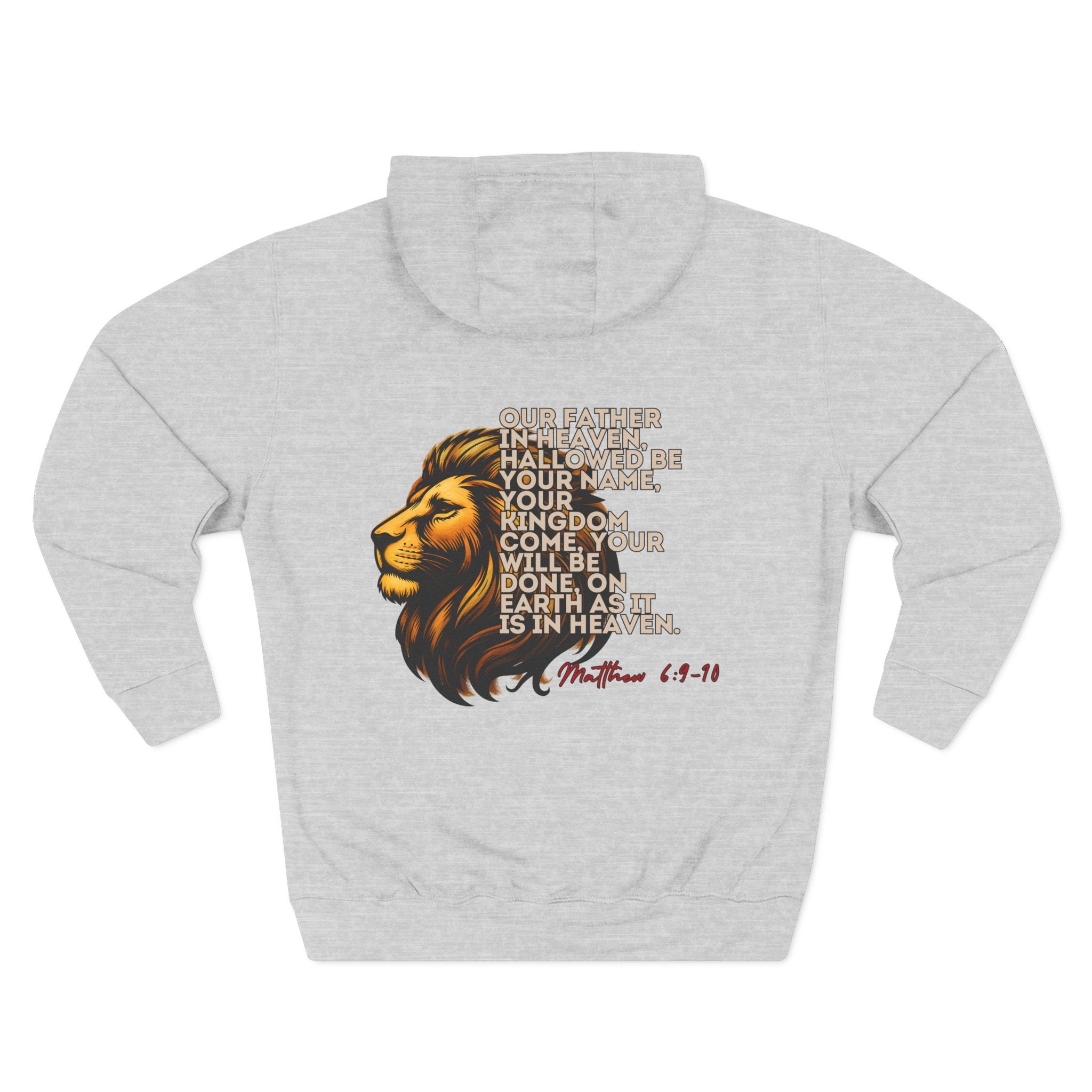Matthew 6:9-10 Lion Prayer — Fleece Pullover