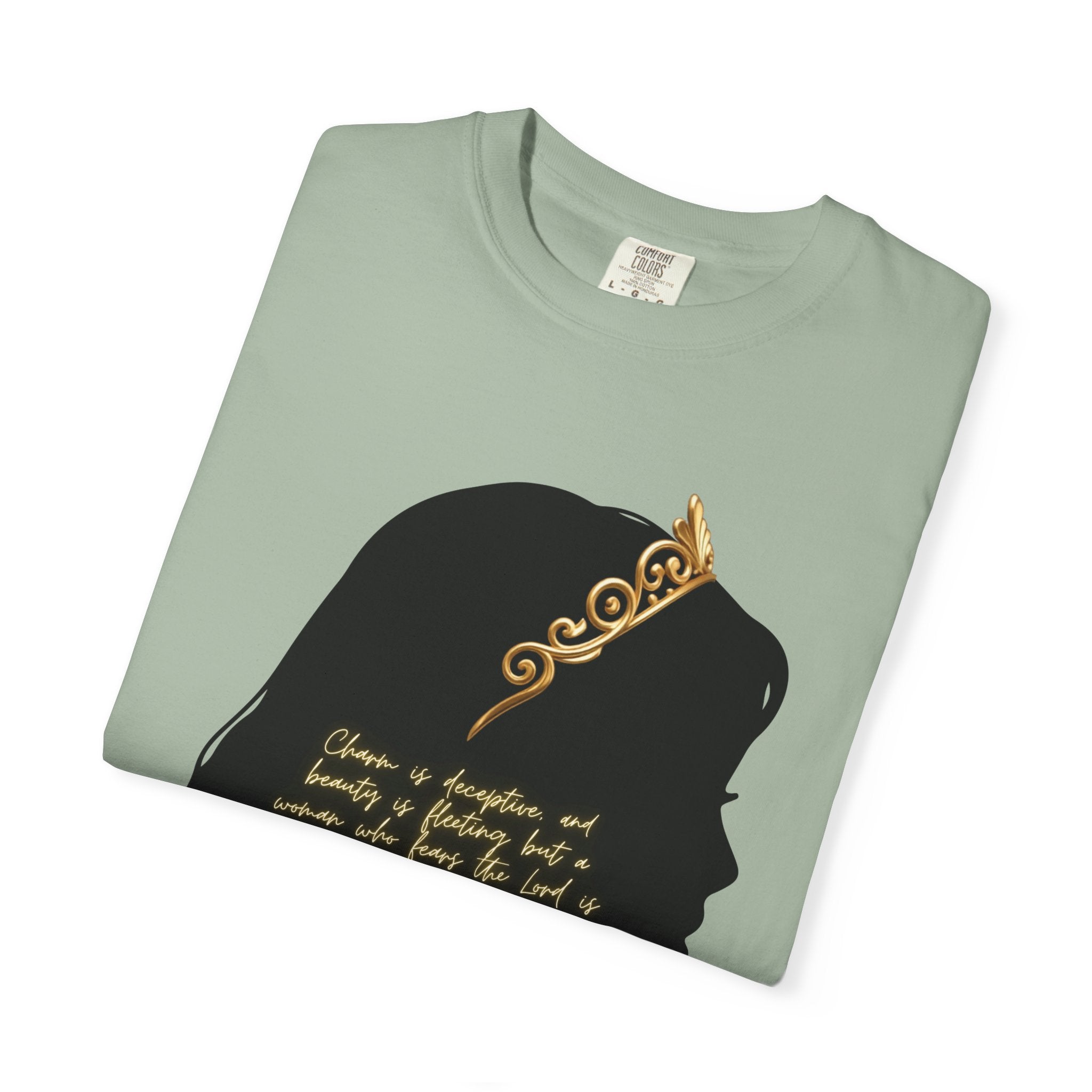 Proverbs 31:30 Gold Crown - T-Shirt