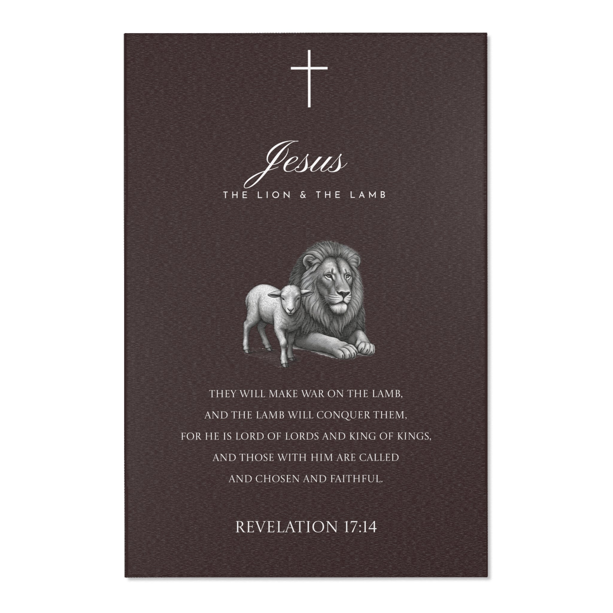 "Jesus: The Lion & The Lamb" —  Area Rugs (4 types & sizes)
