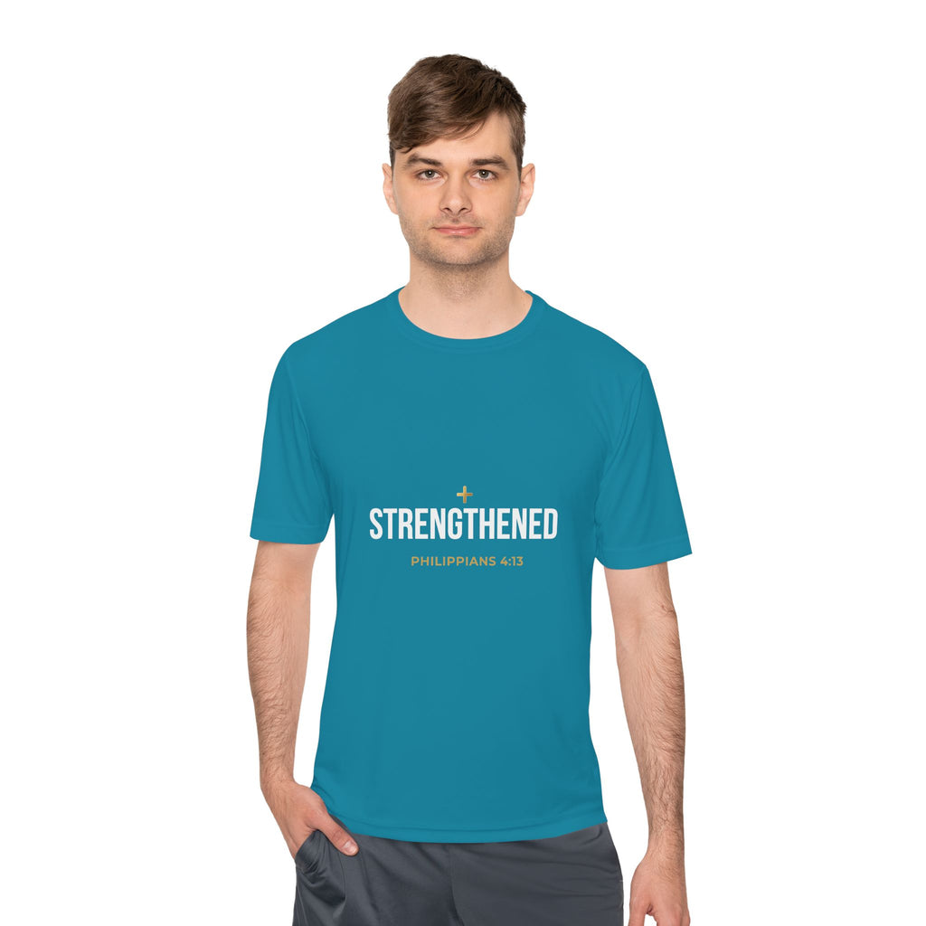 Philippians 4:13: 'Strengthen' Moisture-Wicking Tee