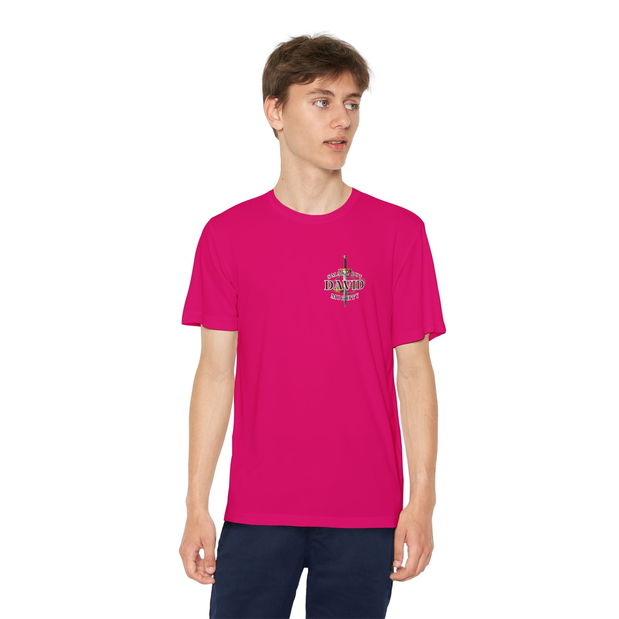 1 Timothy 4:12: 'Small But Mighty' Stones Youth Competitor Tee