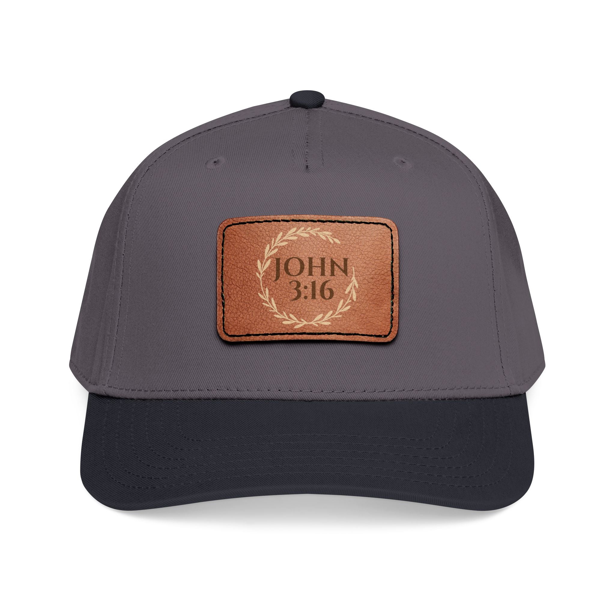John 3:16 Leather Patch Baseball Cap