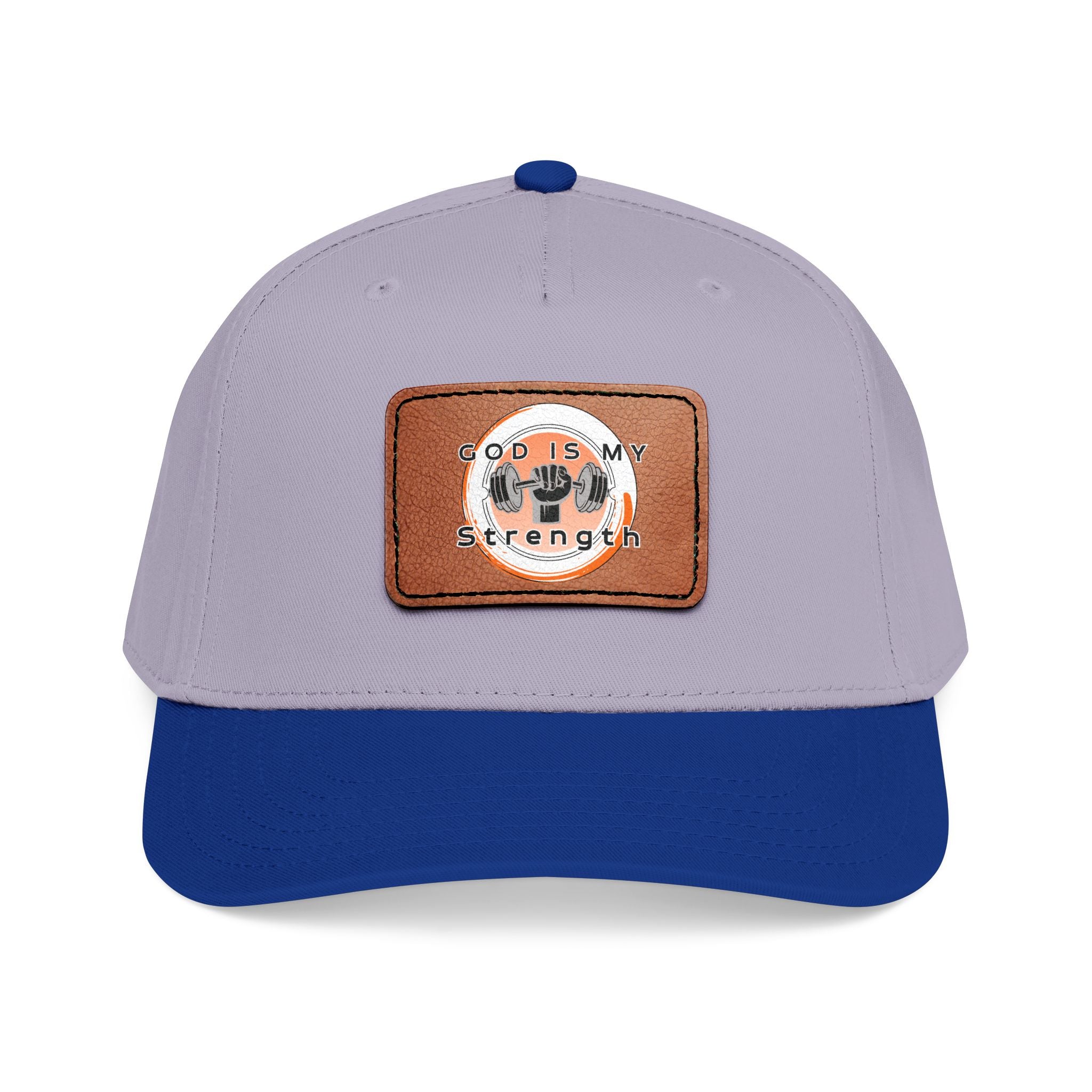 "God Is My Strength" Leather Patch Baseball Cap