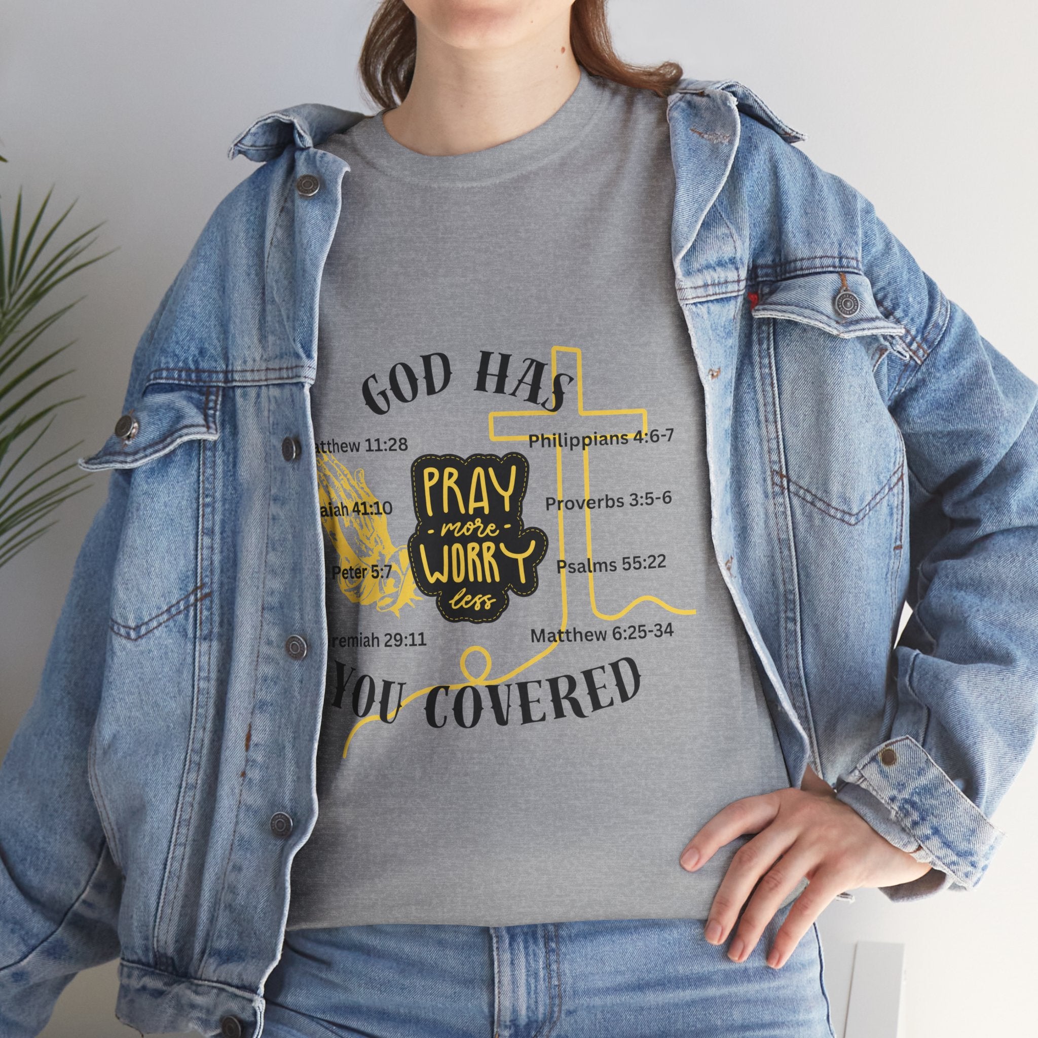 “Pray More, Worry Less” — T-Shirt