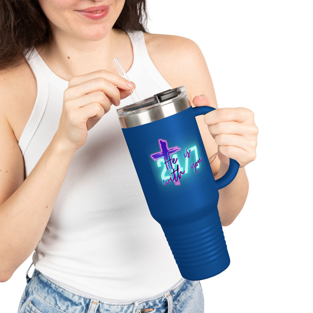 'He is with you' — Insulated Travel Mug (40oz)