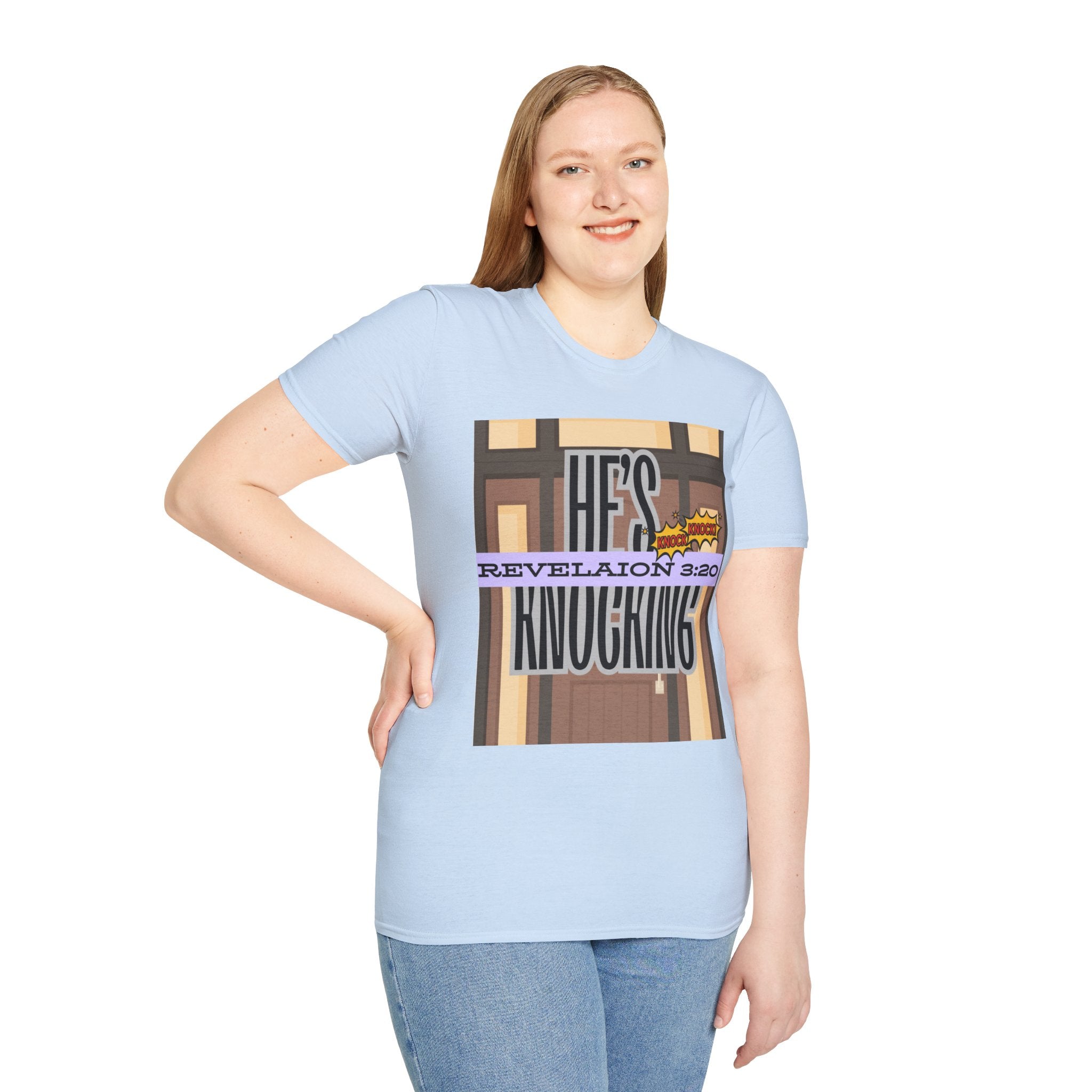 “He’s Knocking” Revelation 3:20 — Graphic T‑Shirt