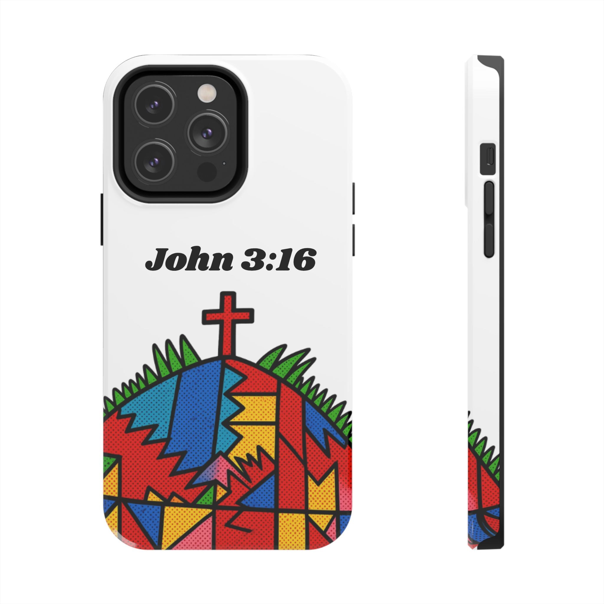John 3:16 Christian Phone Case — Tough Religious Bible Verse Design