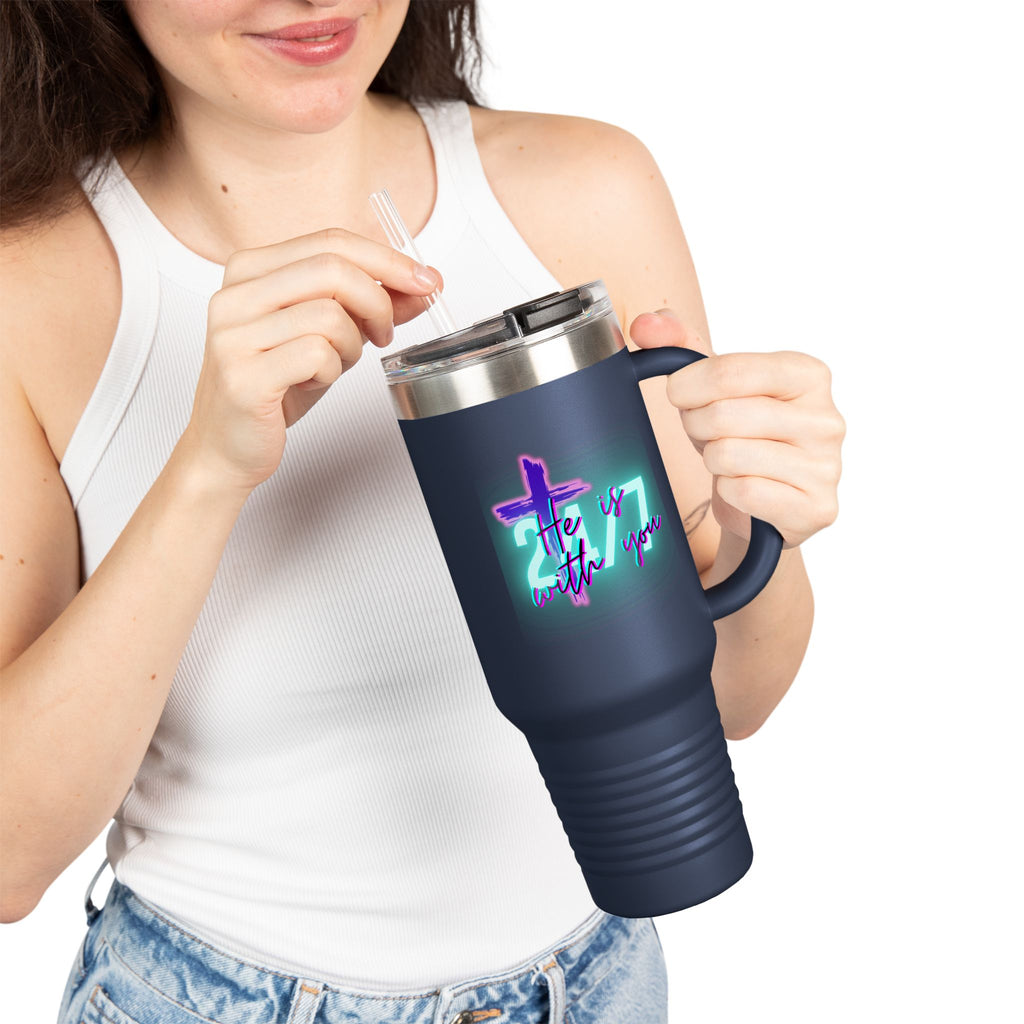 'He is with you' — Insulated Travel Mug (40oz)