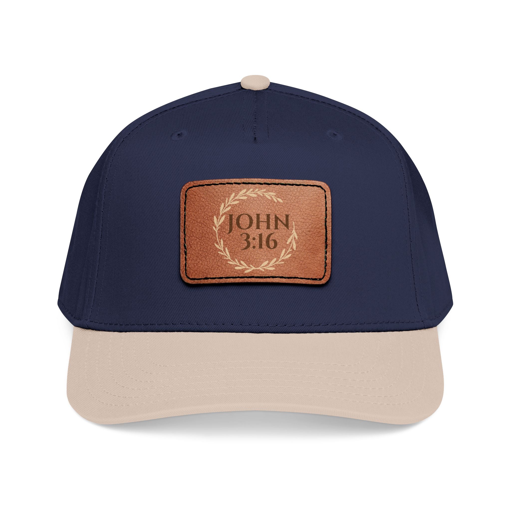 John 3:16 Leather Patch Baseball Cap