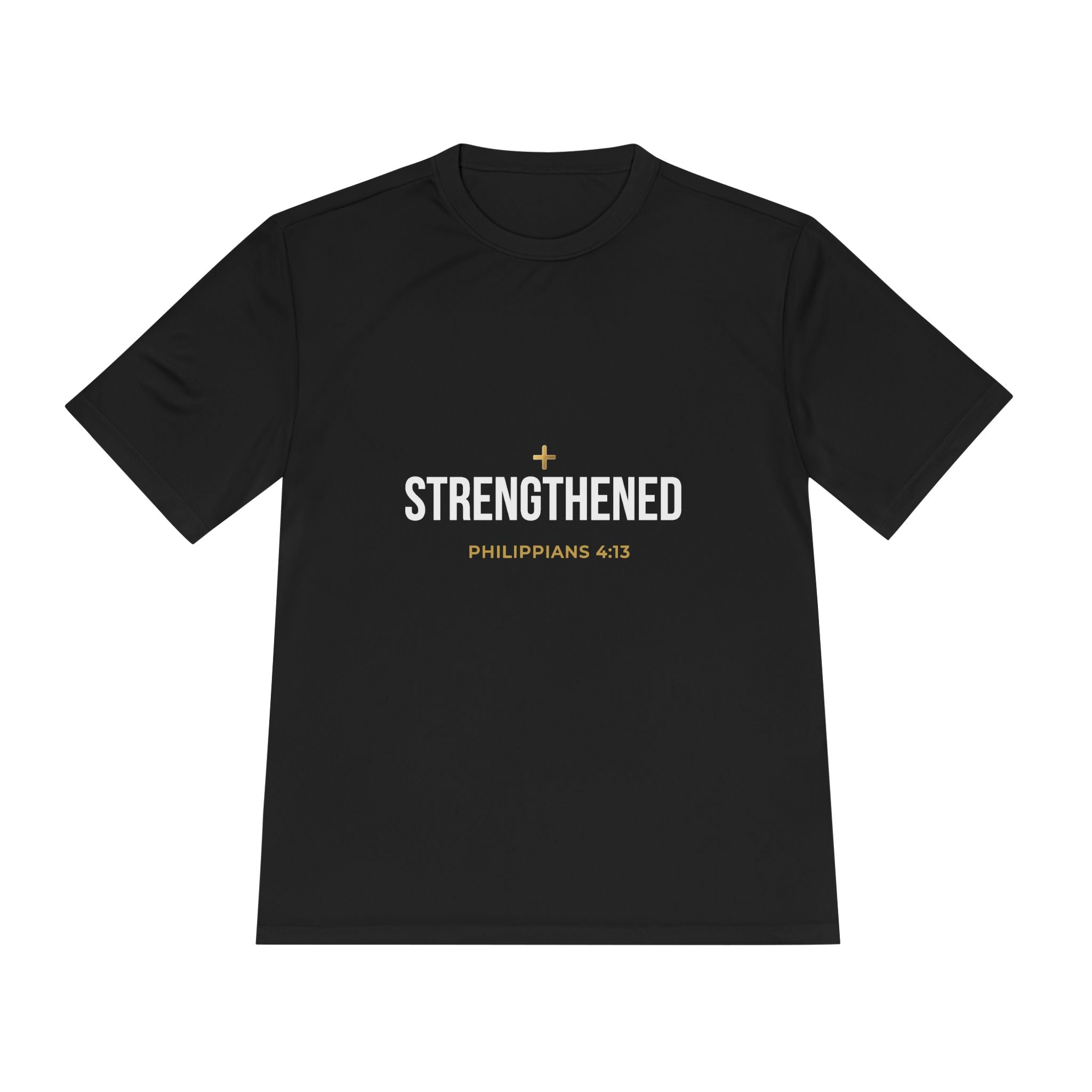 Philippians 4:13: 'Strengthen' Moisture-Wicking Tee