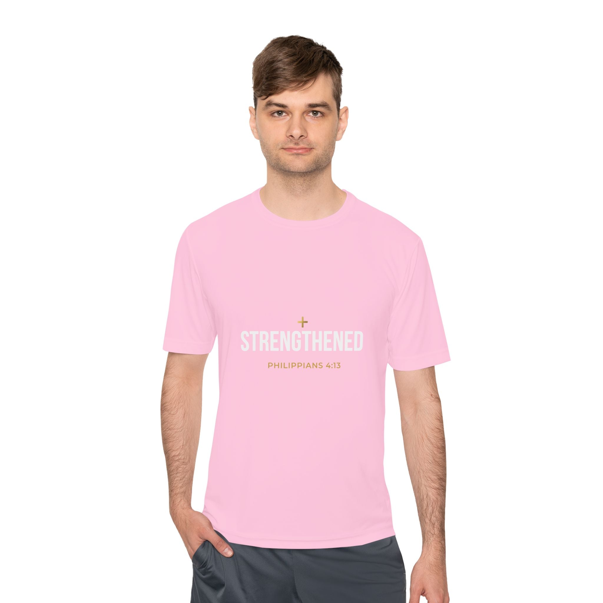Philippians 4:13: 'Strengthen' Moisture-Wicking Tee