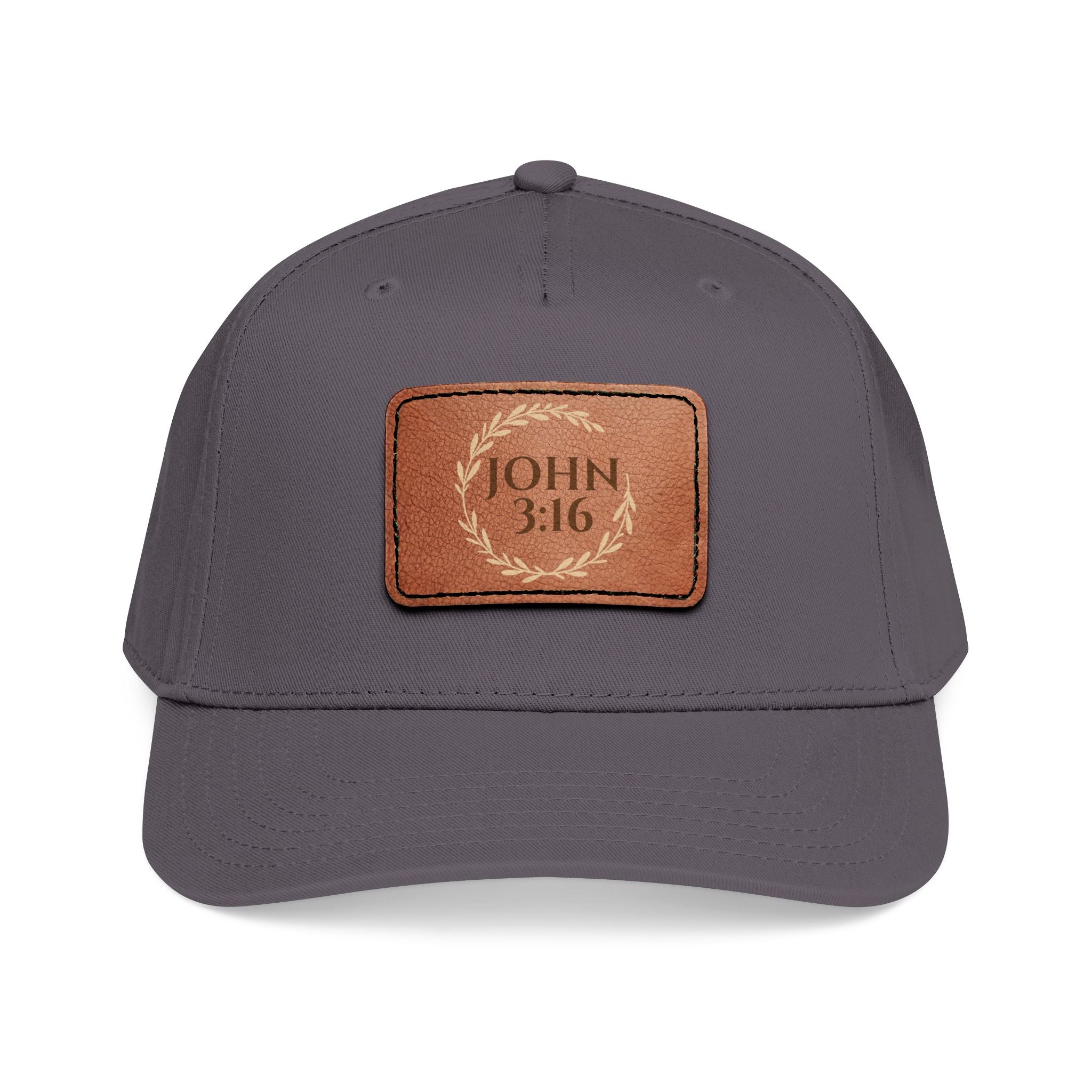 John 3:16 Leather Patch Baseball Cap