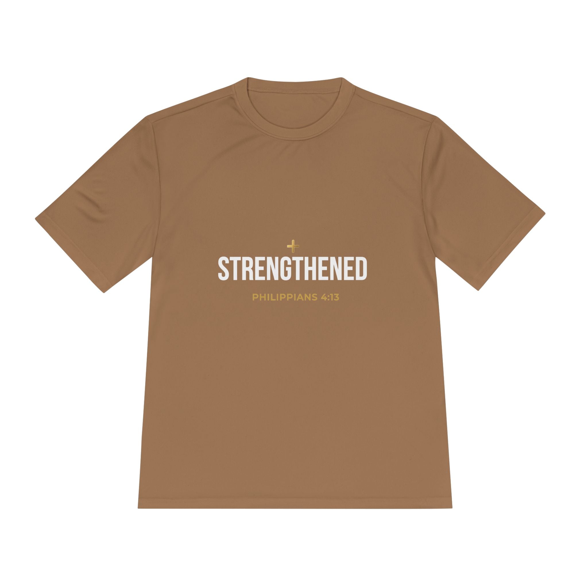 Philippians 4:13: 'Strengthen' Moisture-Wicking Tee