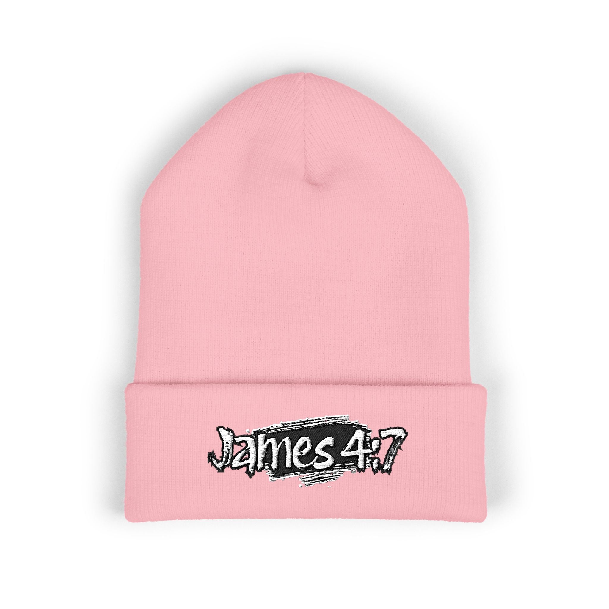 James 4:7 Embroidered Cuffed Beanie