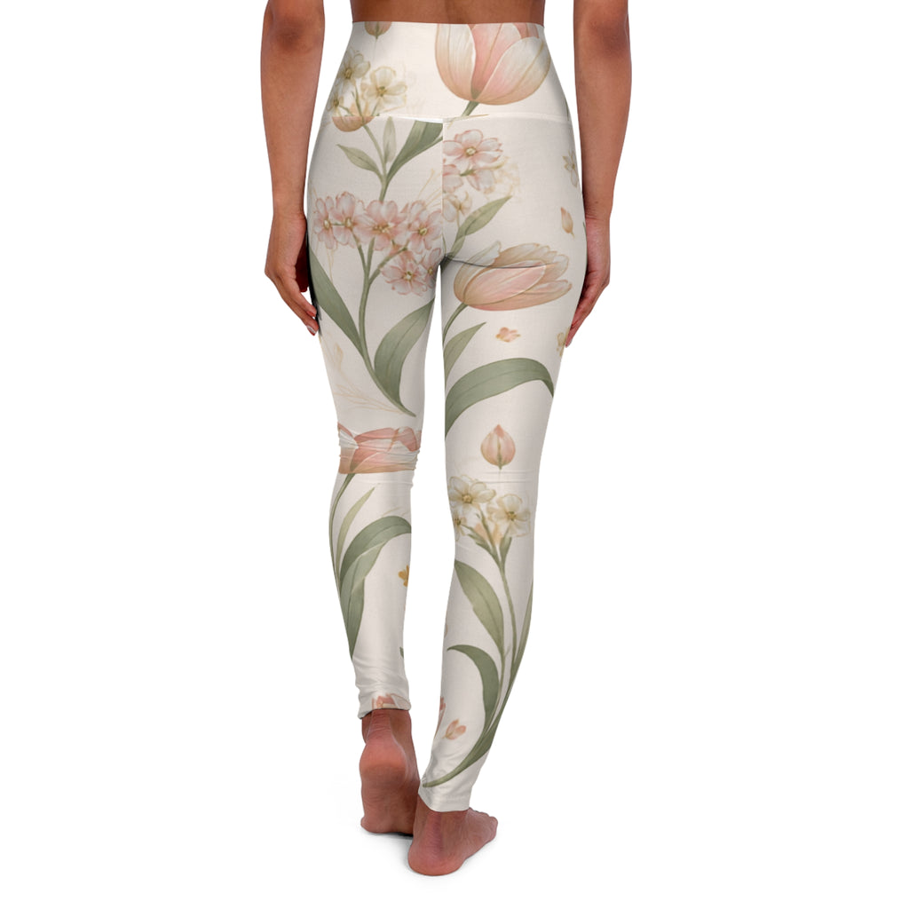 Pastel Tulip  – High-Waist Yoga Leggings