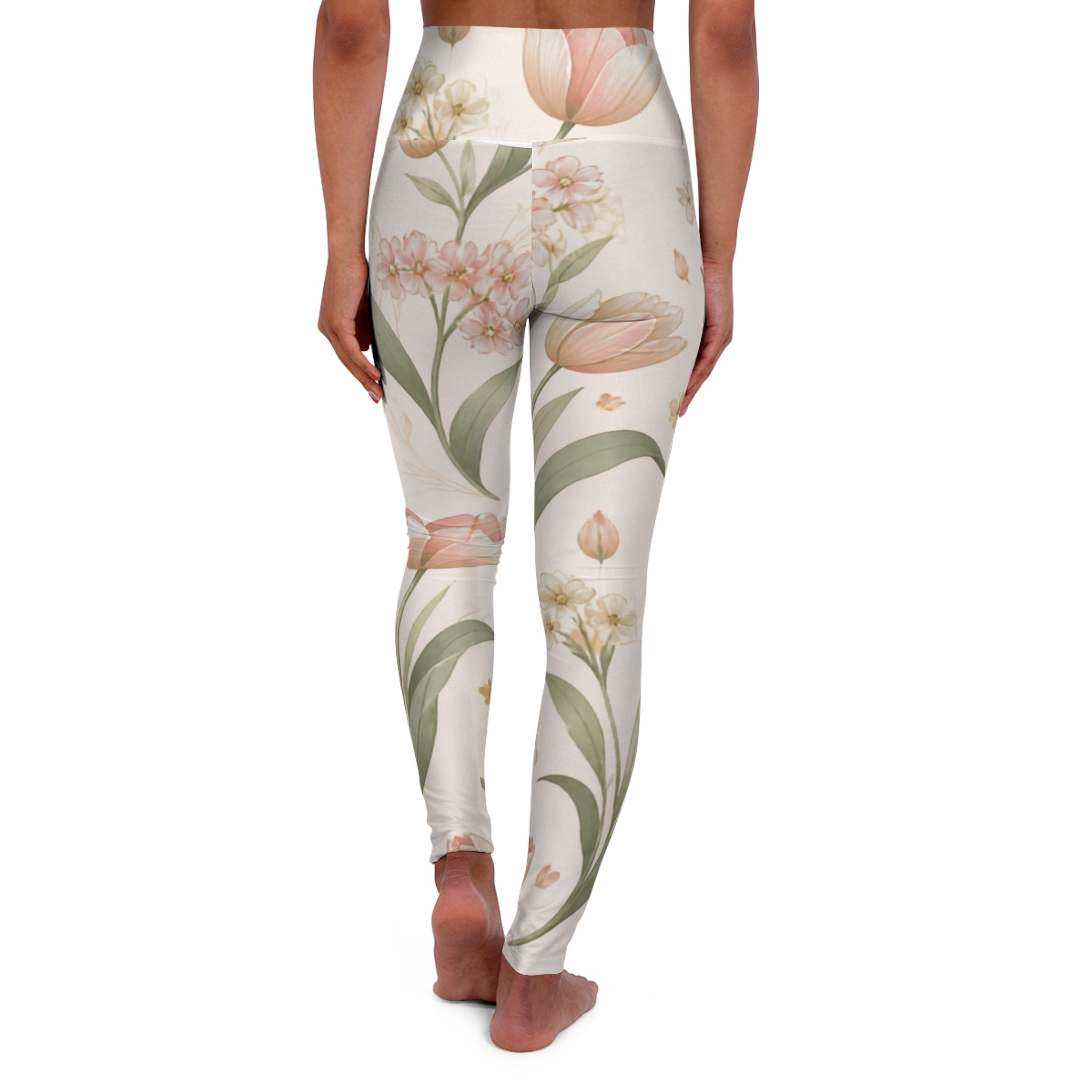 Pastel Tulip  – High-Waist Yoga Leggings