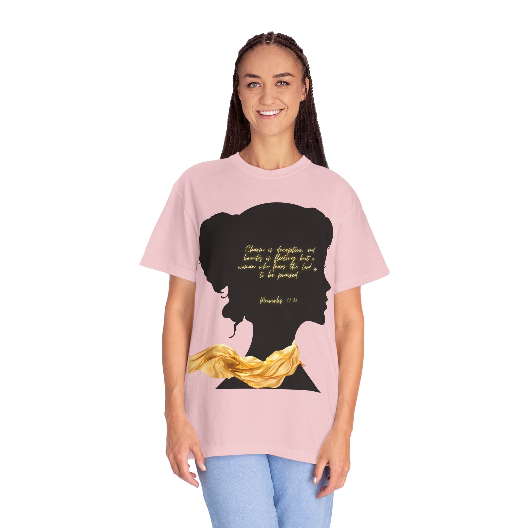 Proverbs 31:30 Gold Scarf - T-Shirt