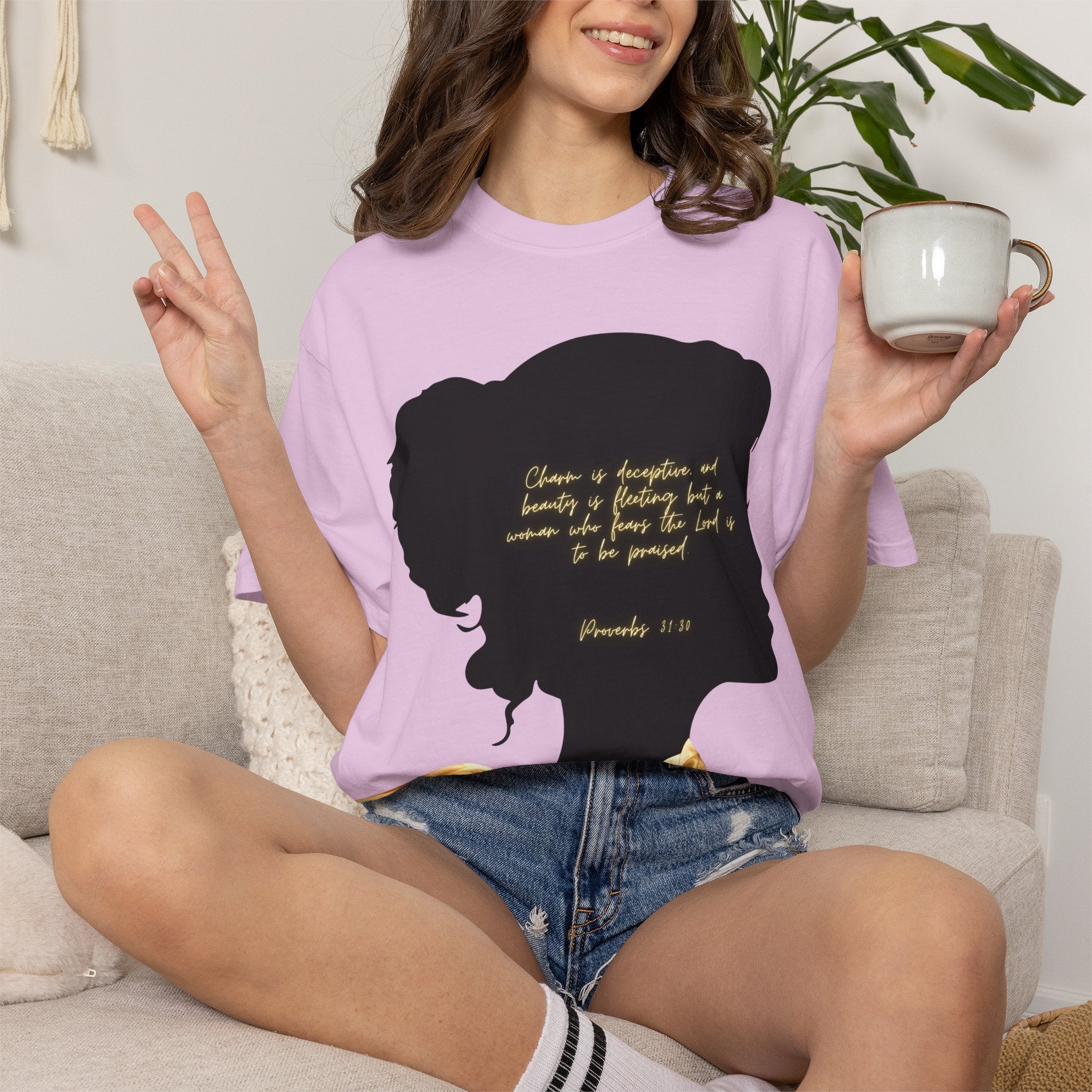 Proverbs 31:30 Gold Scarf - T-Shirt