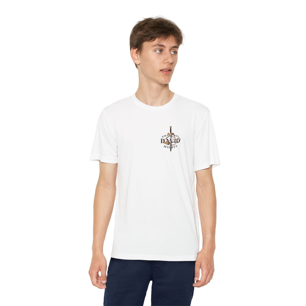 1 Timothy 4:12: 'Small But Mighty' Stones Youth Competitor Tee