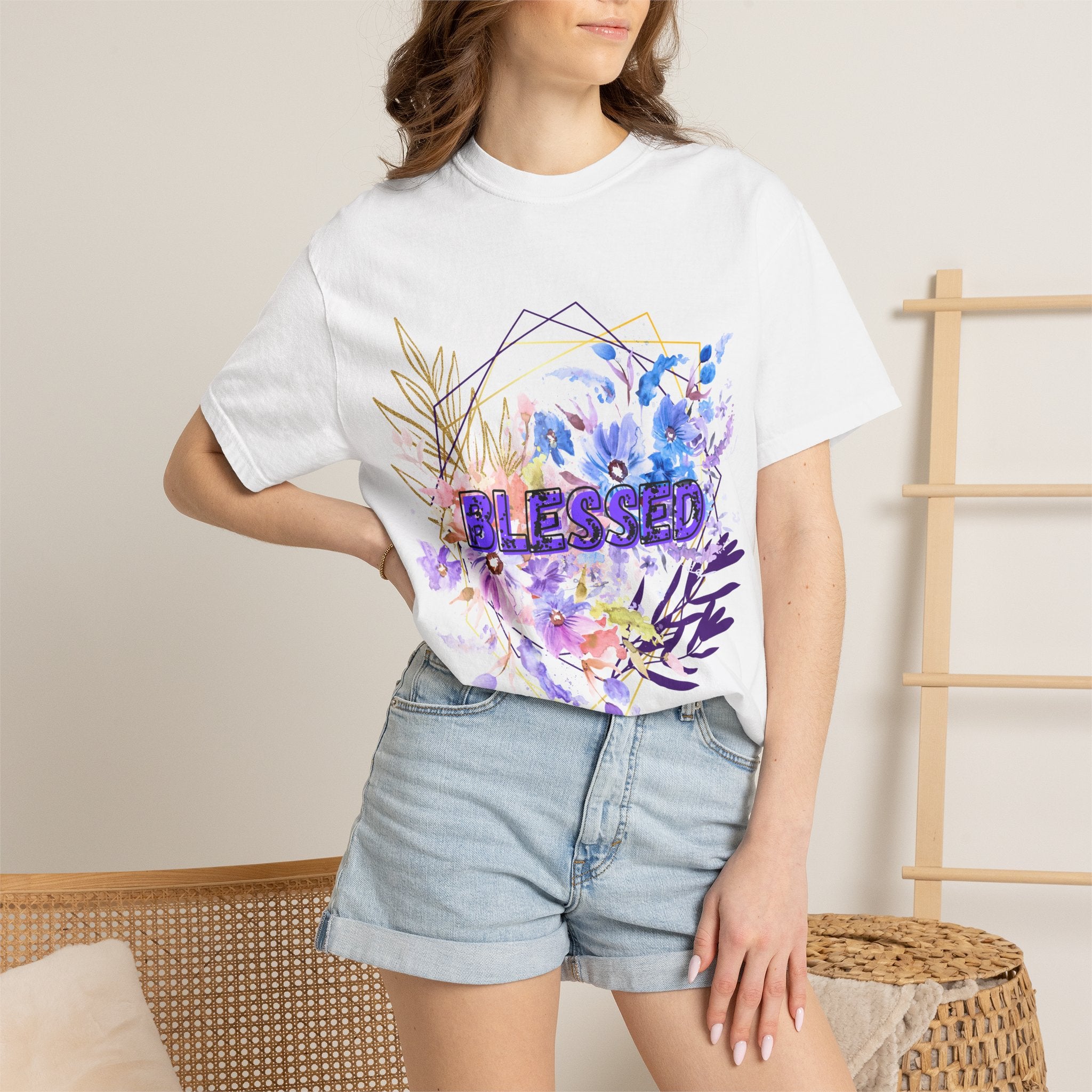 'Blessed'  — Floral T-Shirt