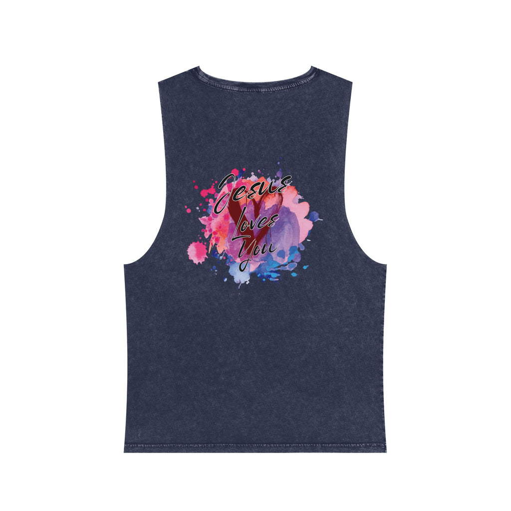 "Jesus Loves You" Stonewash Tank