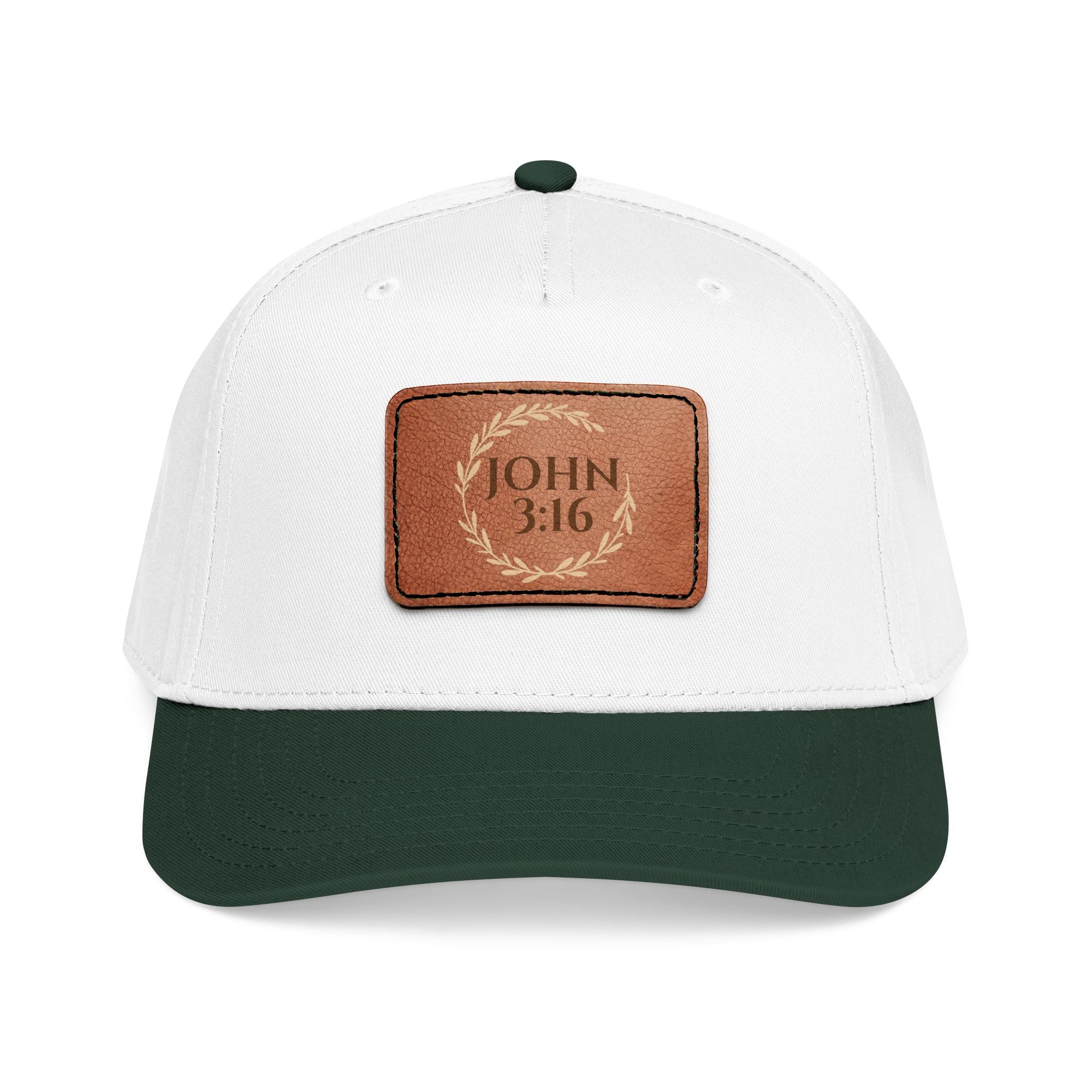 John 3:16 Leather Patch Baseball Cap